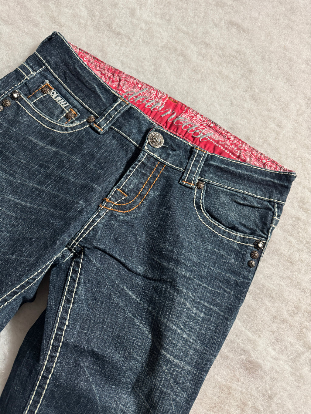 Boot Cut Low Waist Jeans Blau, Foto 4 von 4