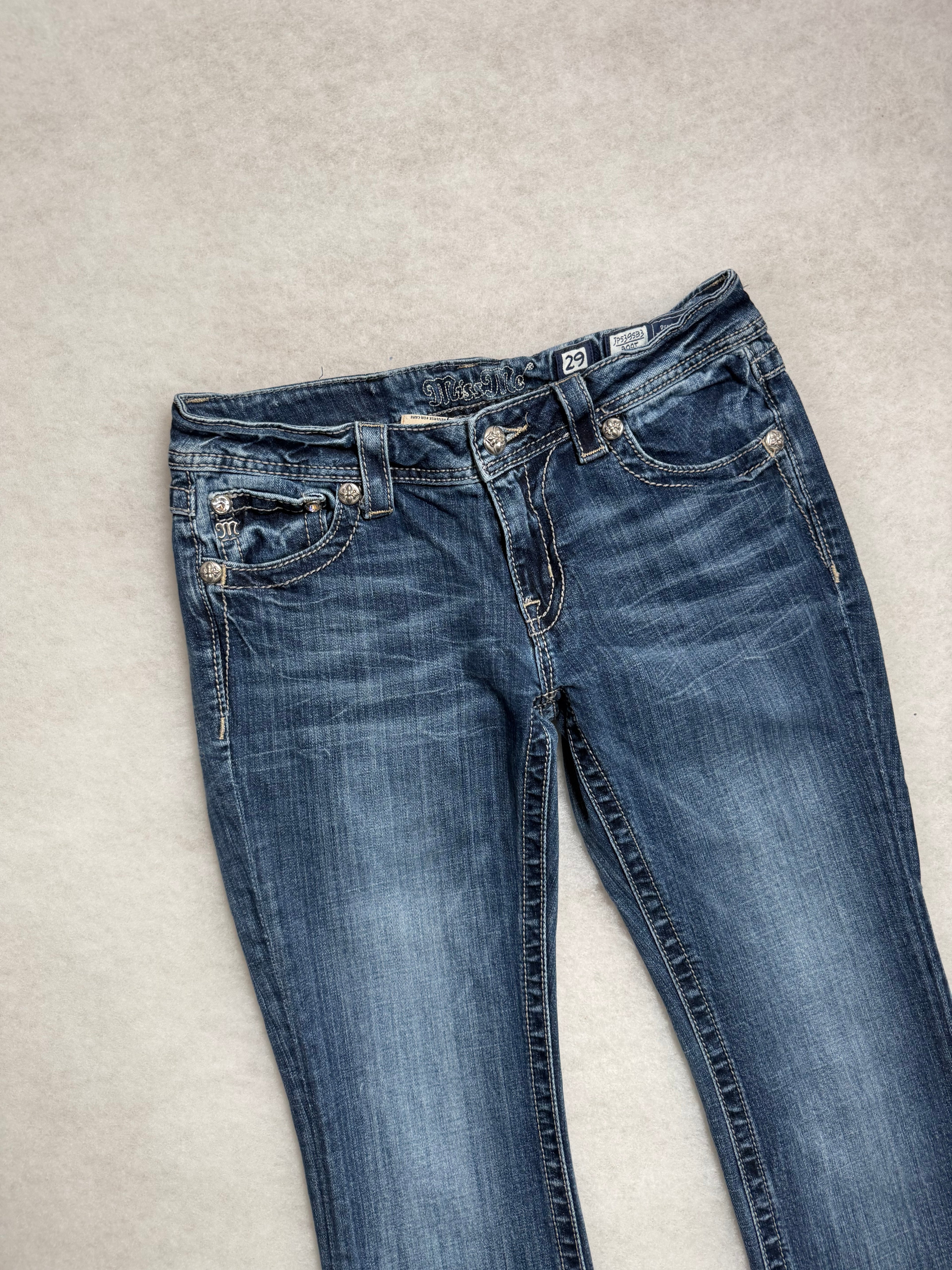 Miss Me Boot Cut Low Waist Jeans 29