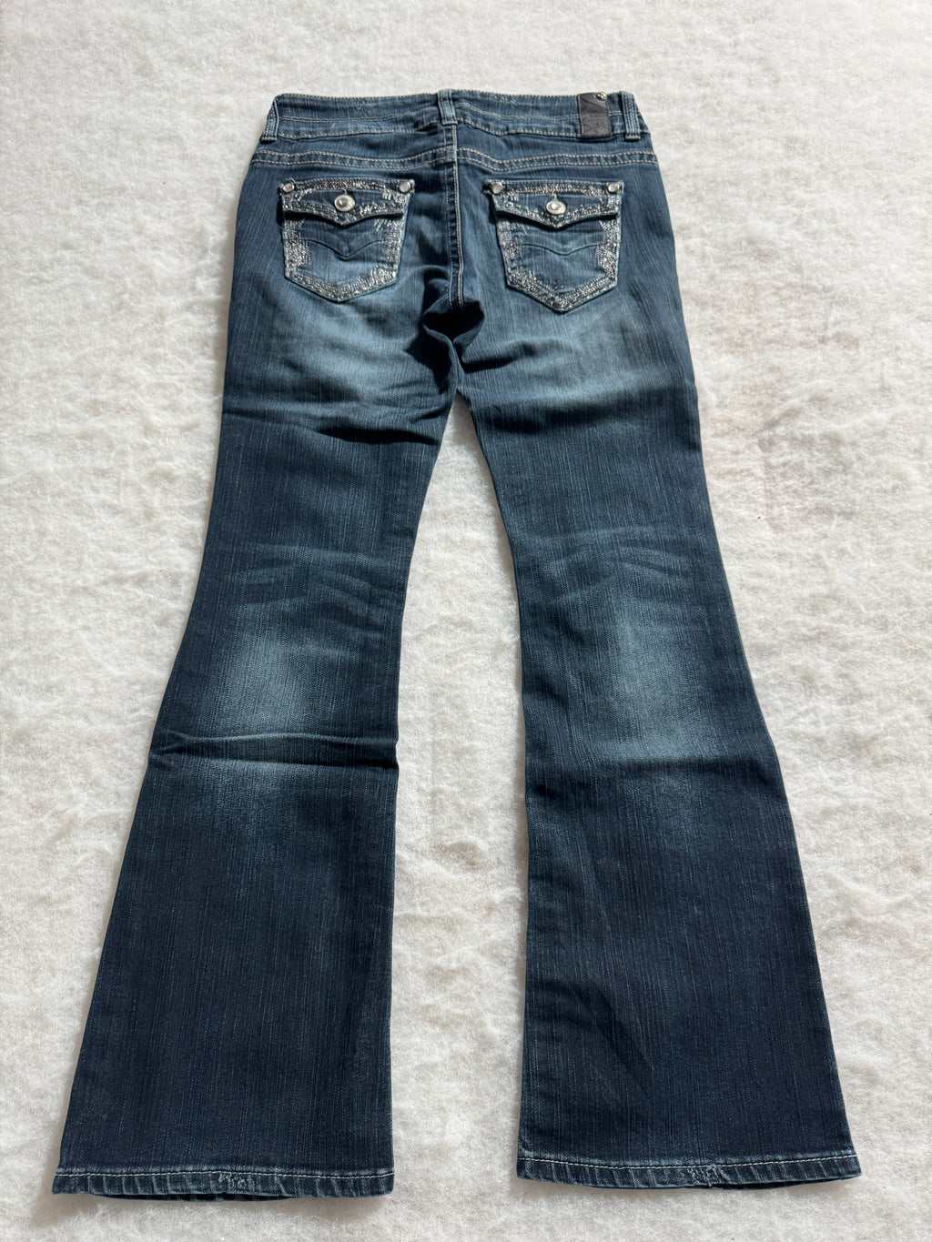 Boot Cut Low Waist Jeans Blau, Foto 2 von 4