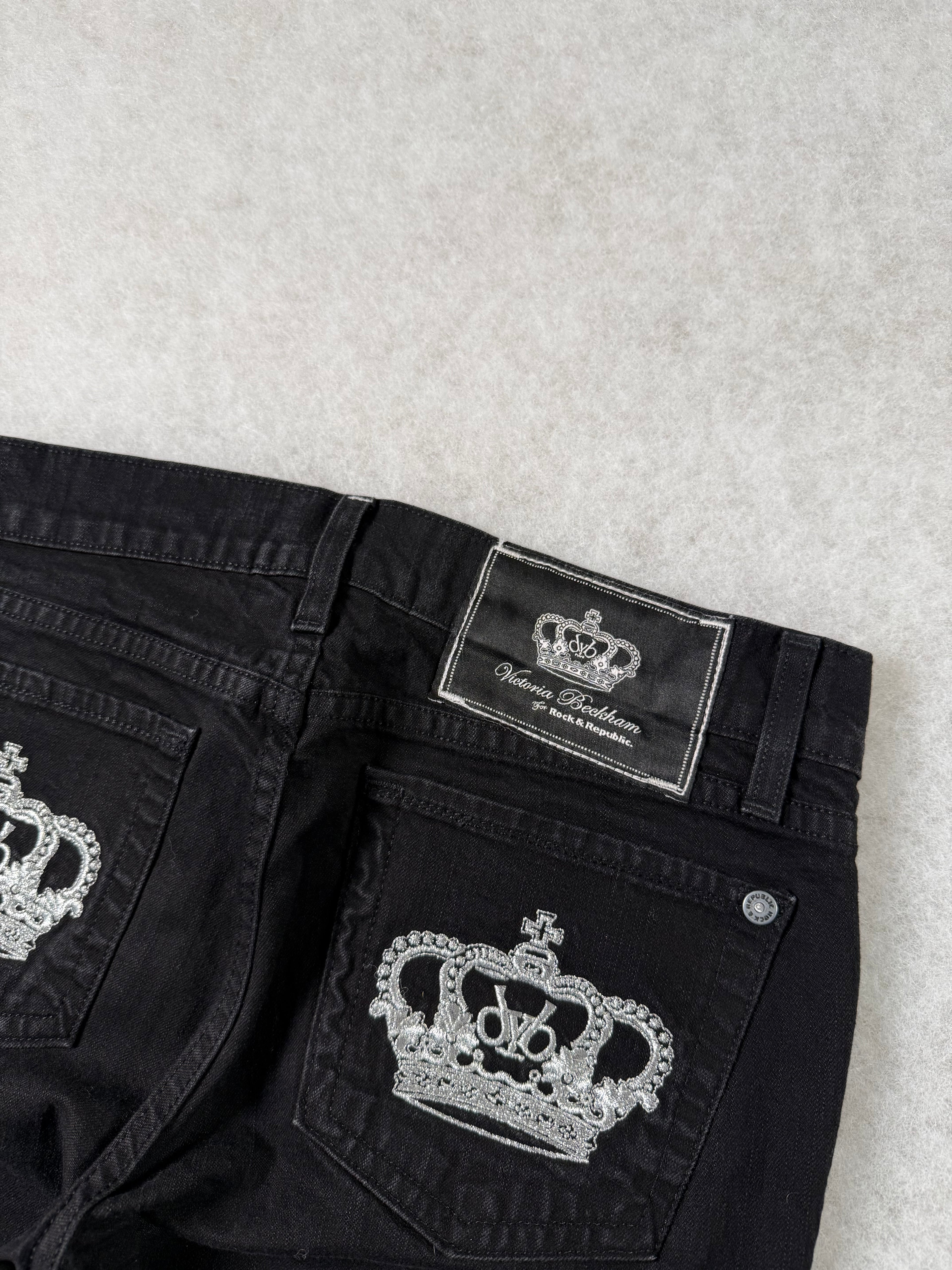 Victoria Beckham Boot Cut Low Waist Jeans 28