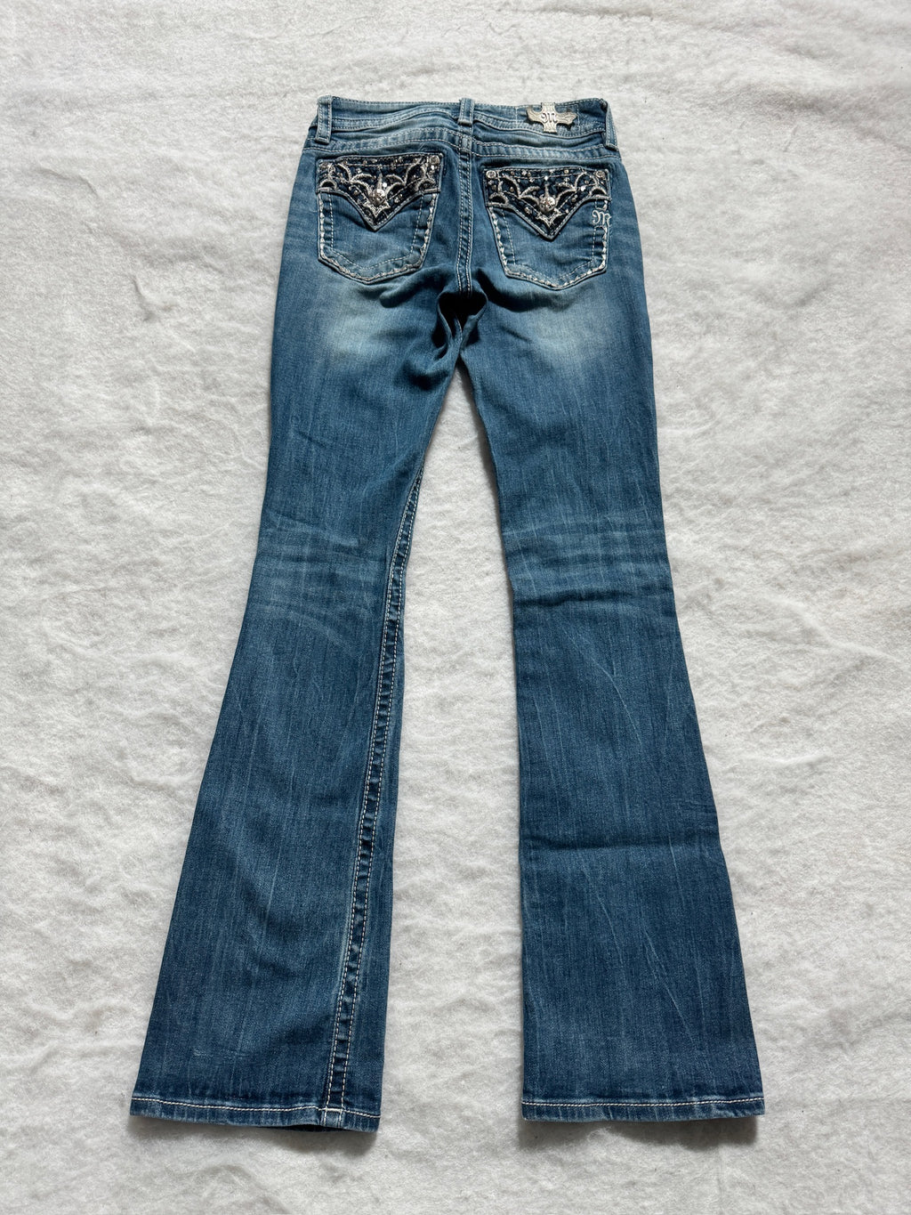 Miss Me Boot Cut Low Waist Jeans 25