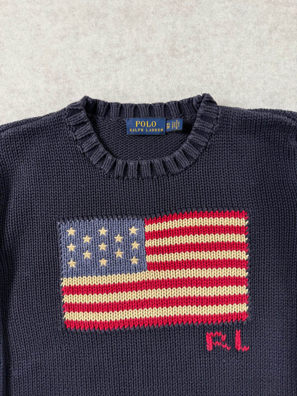 Ralph Lauren Knitted Sweater with USA Flag