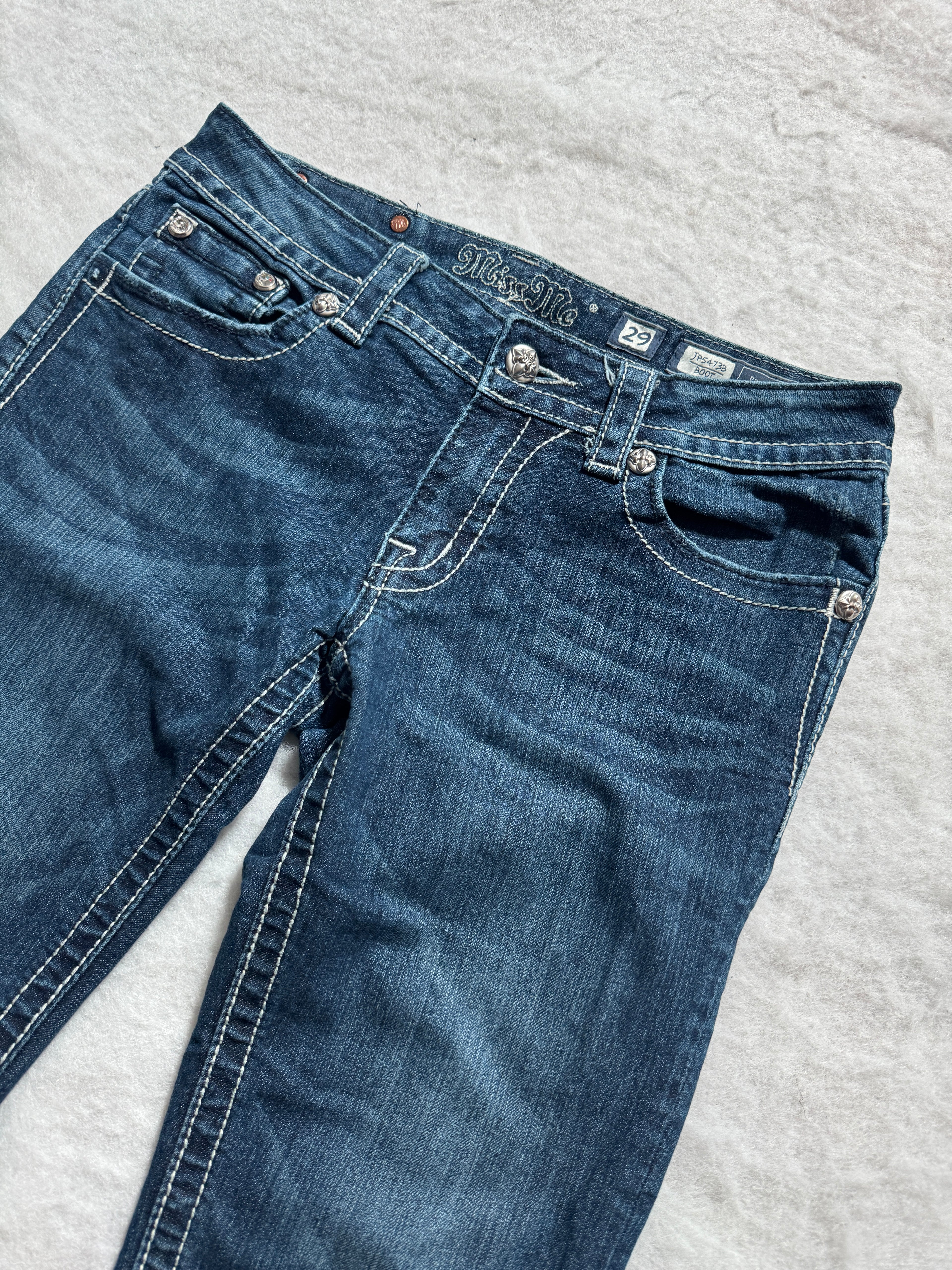 Miss Me Boot Cut Low Waist Jeans 29