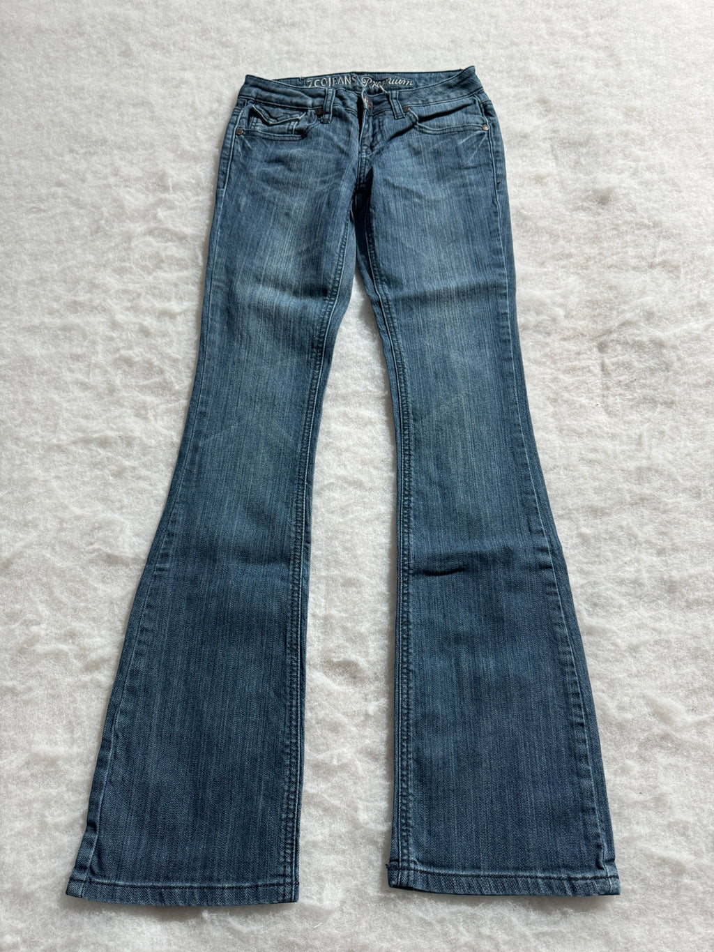 Boot Cut Low Waist Jeans Blau, Foto 1 von 4