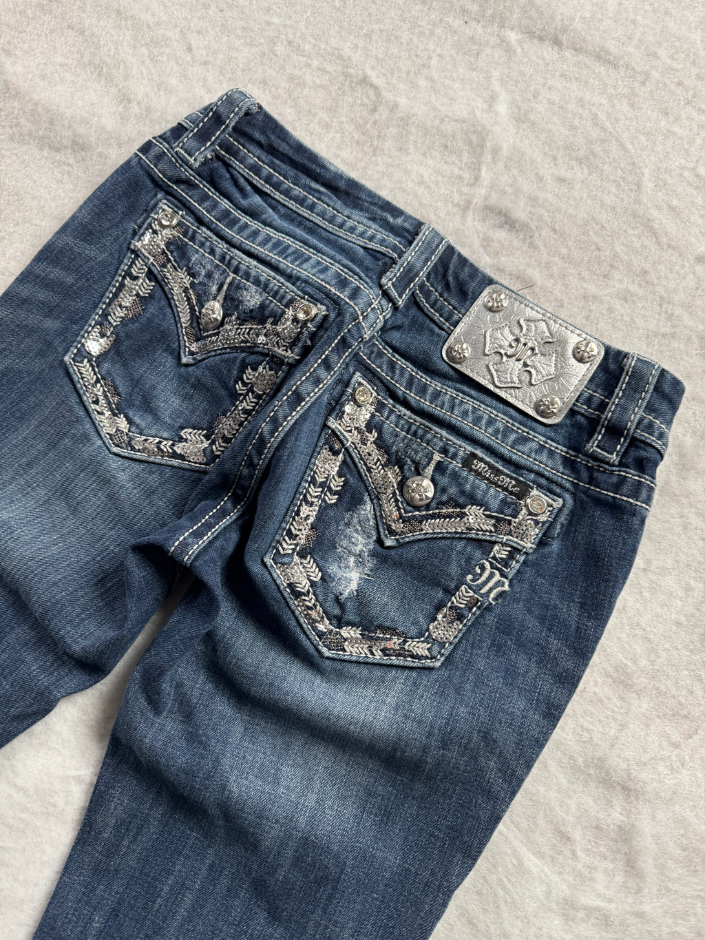 Miss Me Boot Cut Low Waist Jeans 26