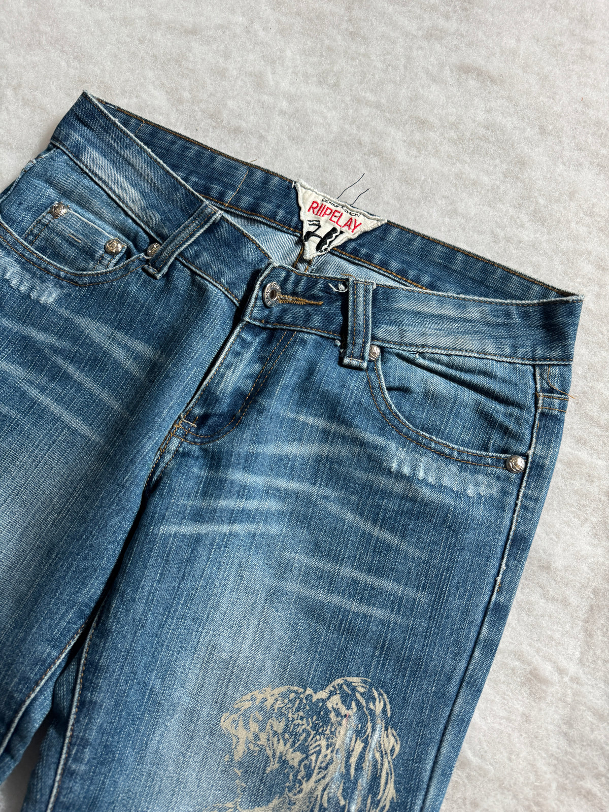 Replay Boot Cut Low Waist Jeans Blau, Foto 4 von 4