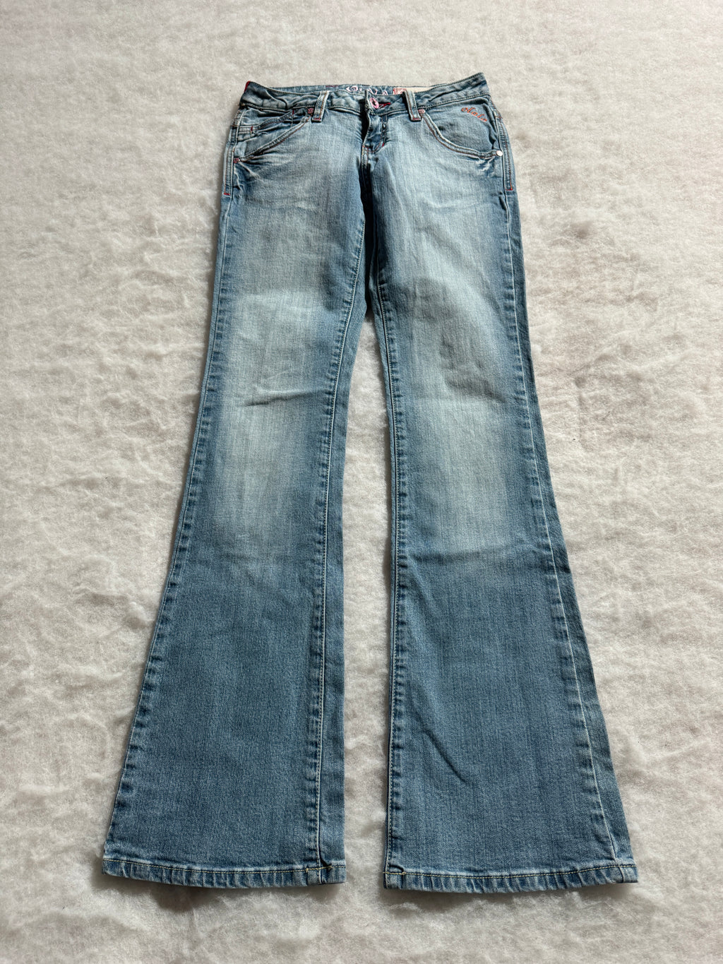 Boot Cut Low Waist Jeans Blau, Foto 1 von 4