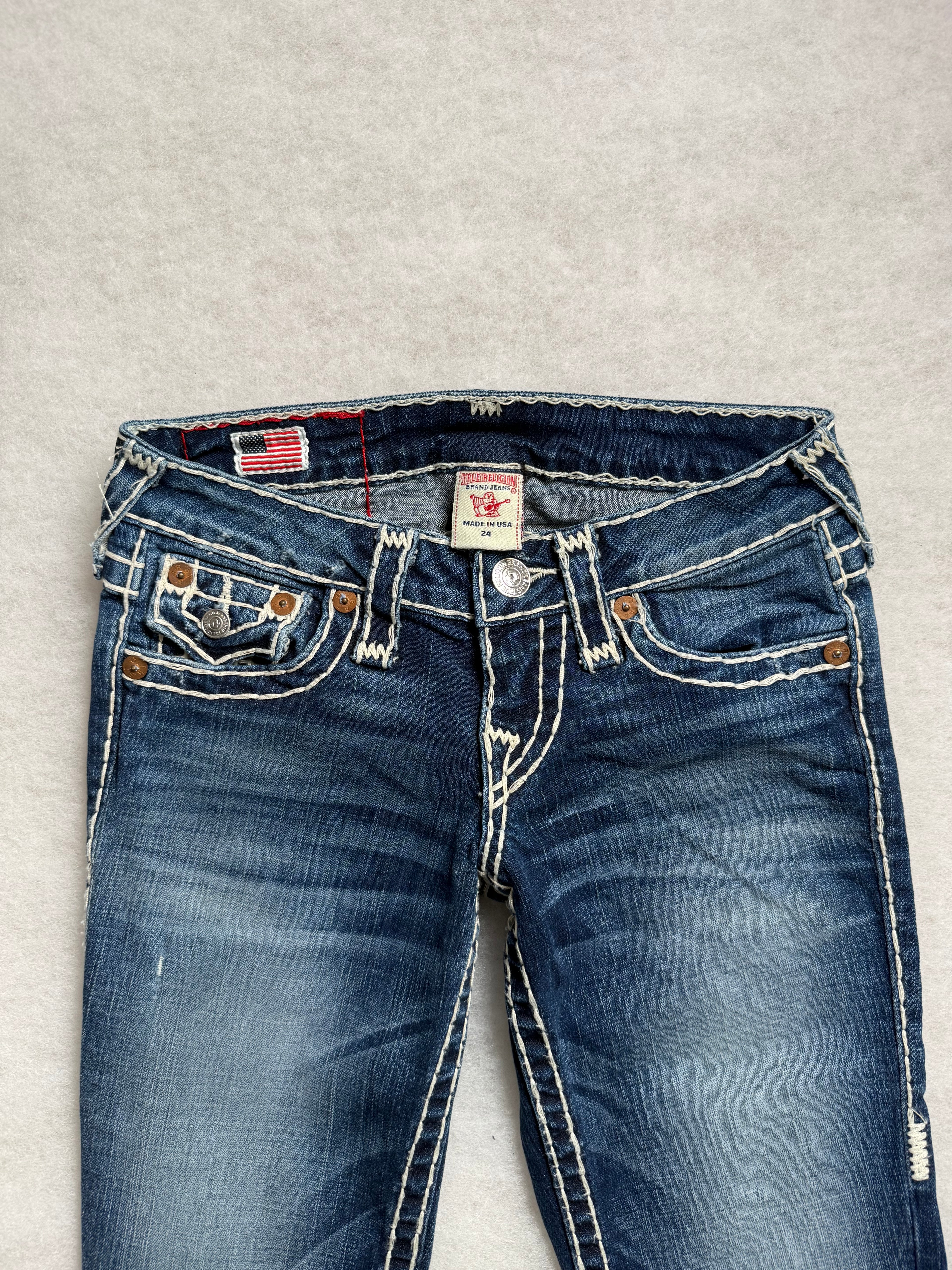 True Religion Boot Cut Low Waist Jeans 24