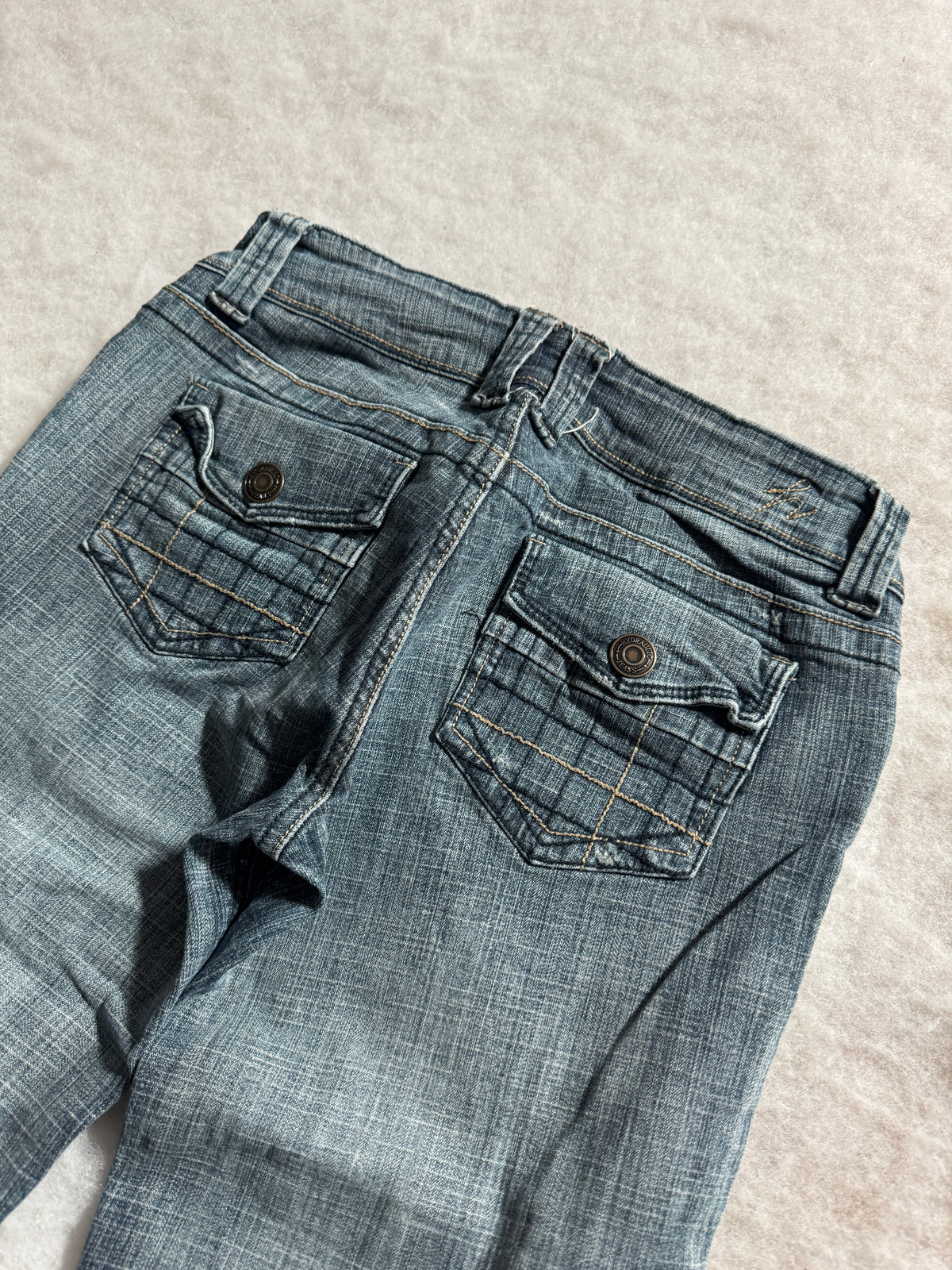 Boot Cut Low Waist Jeans Blau, Foto 3 von 4