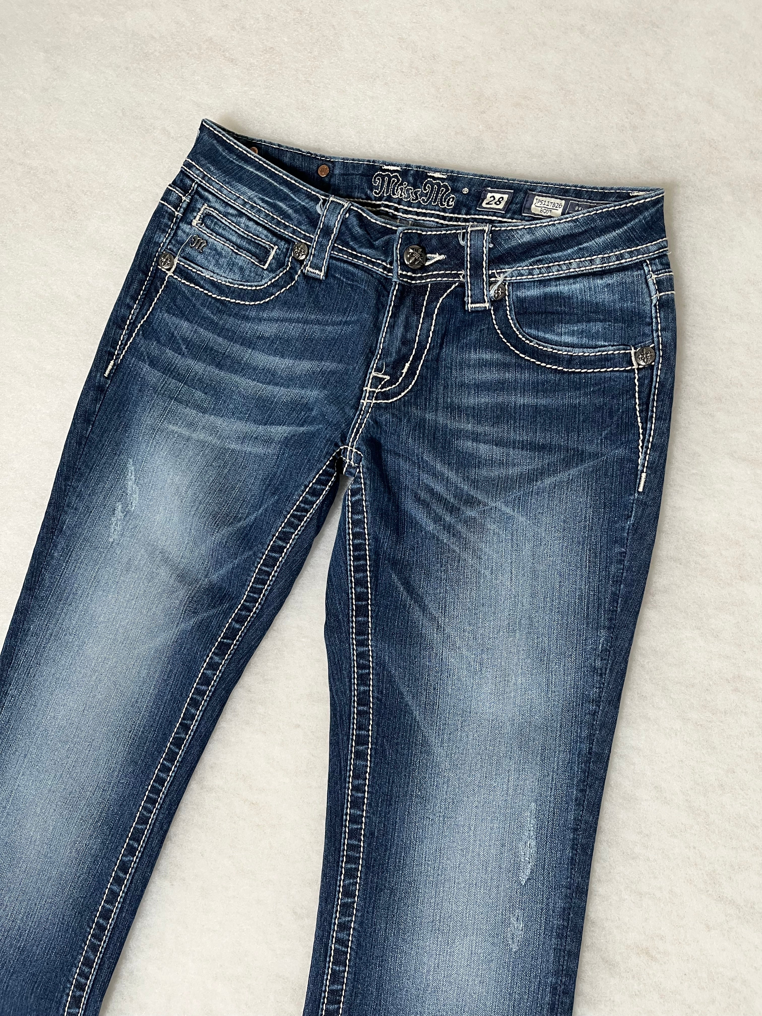 Miss Me Boot Cut Low Waist Jeans 28