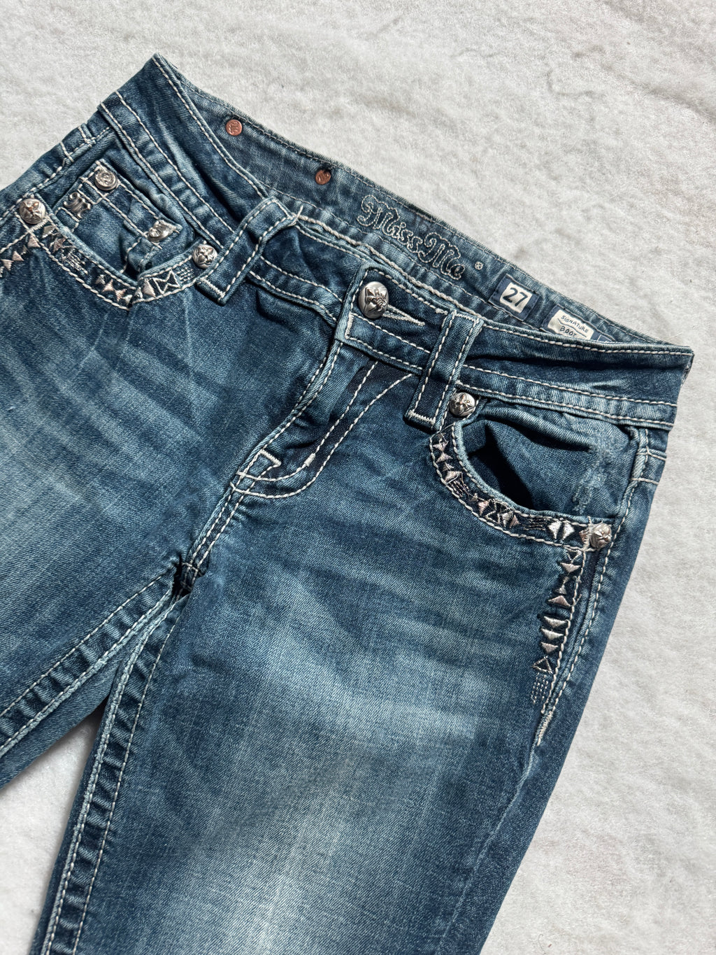 Miss Me Boot Cut Low Waist Jeans 27