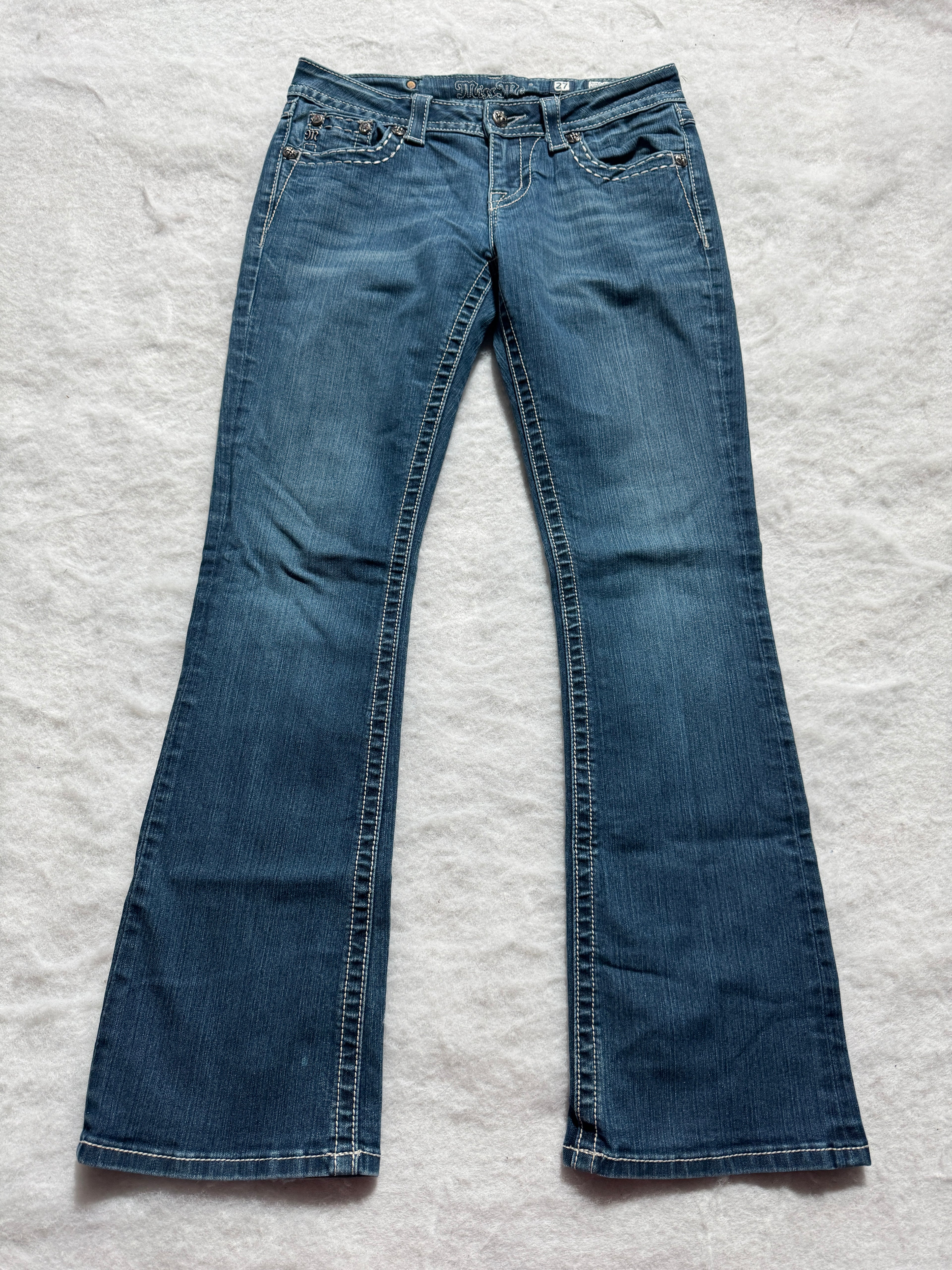 Miss Me Boot Cut Low Waist Jeans 27