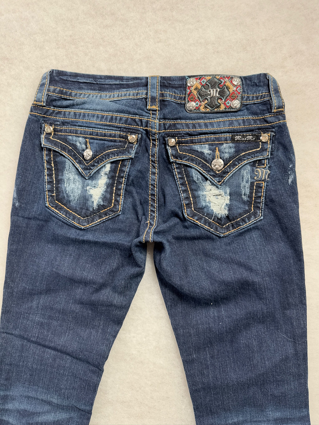 Miss Me Boot Cut Low Waist Jeans 28