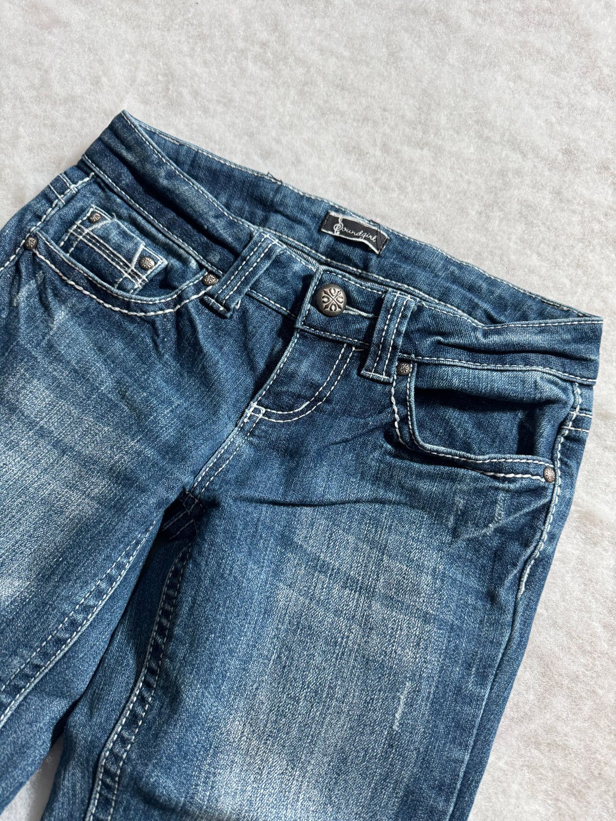 Boot Cut Low Waist Jeans Blau, Foto 4 von 4