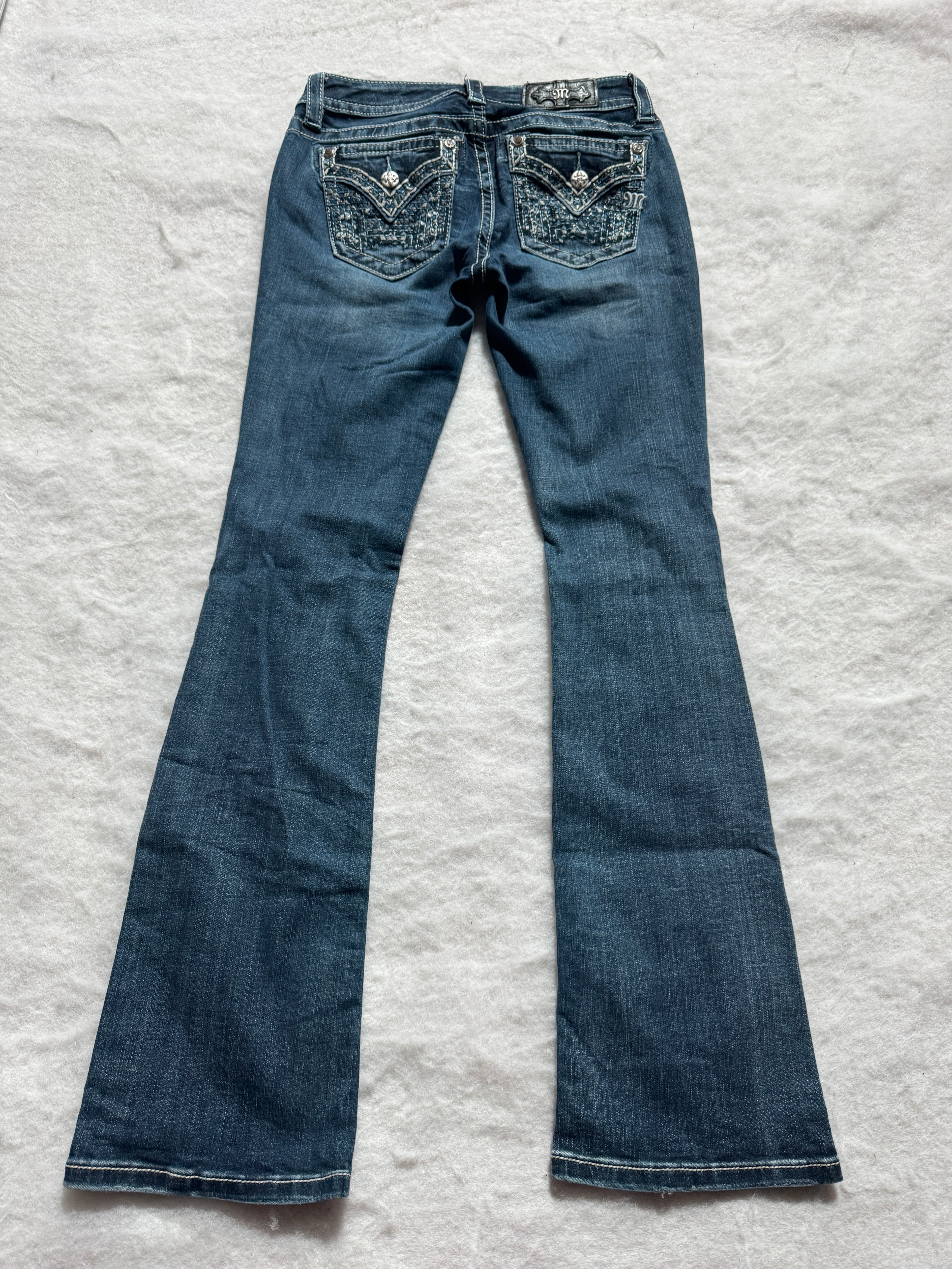 Miss Me Boot Cut Low Waist Jeans 27