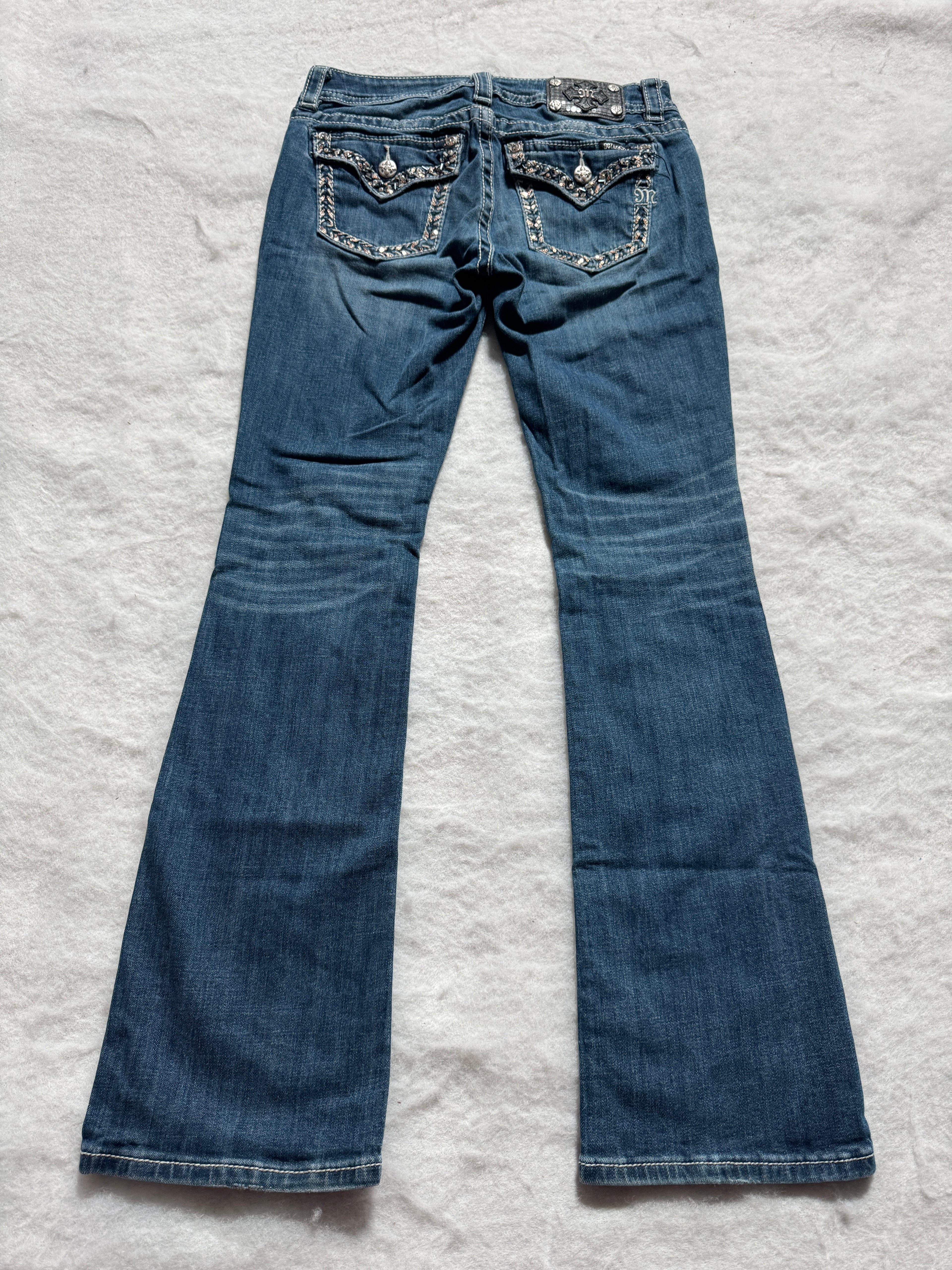 Miss Me Boot Cut Low Waist Jeans 29