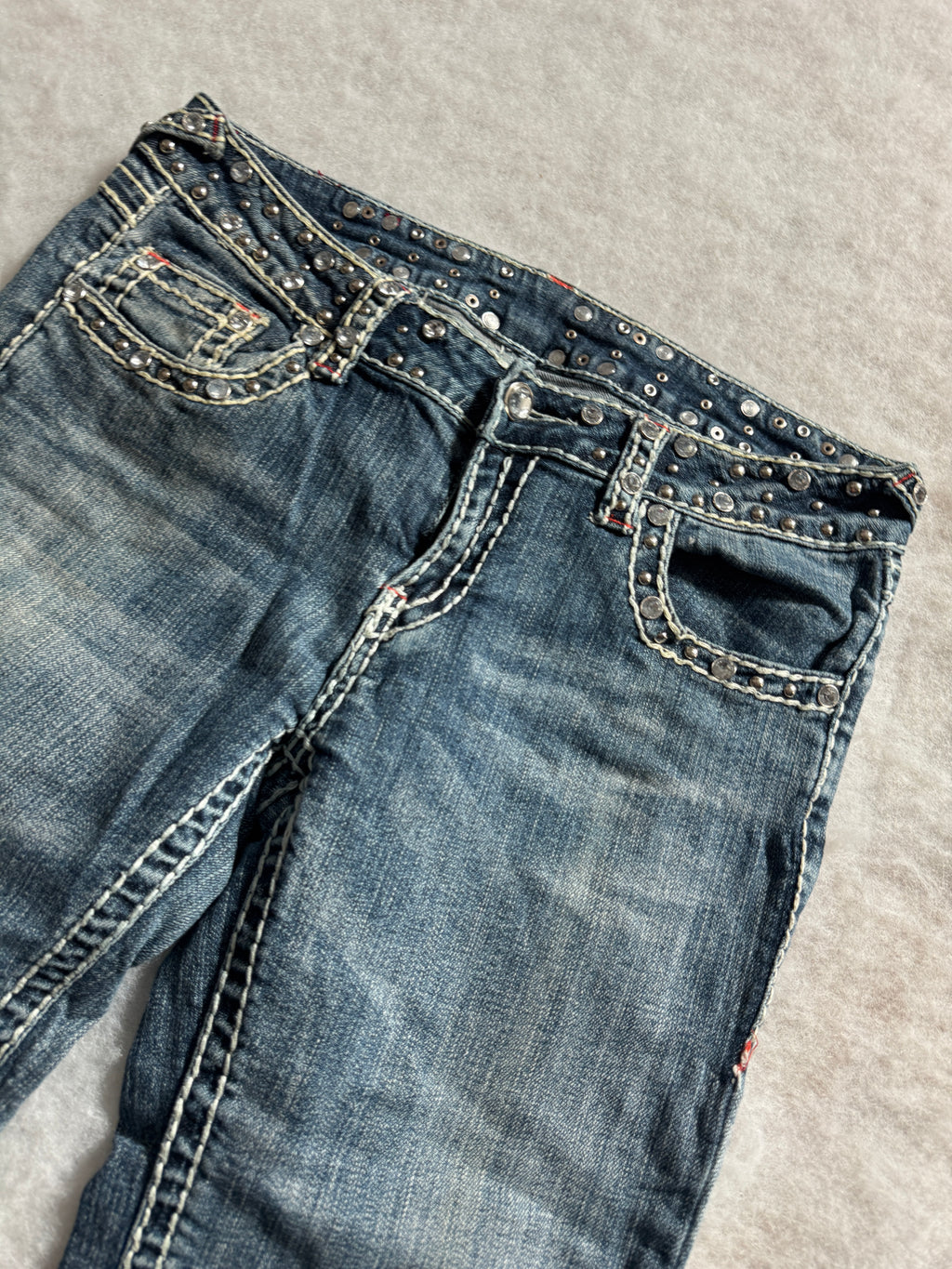 Boot Cut Low Waist Jeans Blau, Foto 4 von 4
