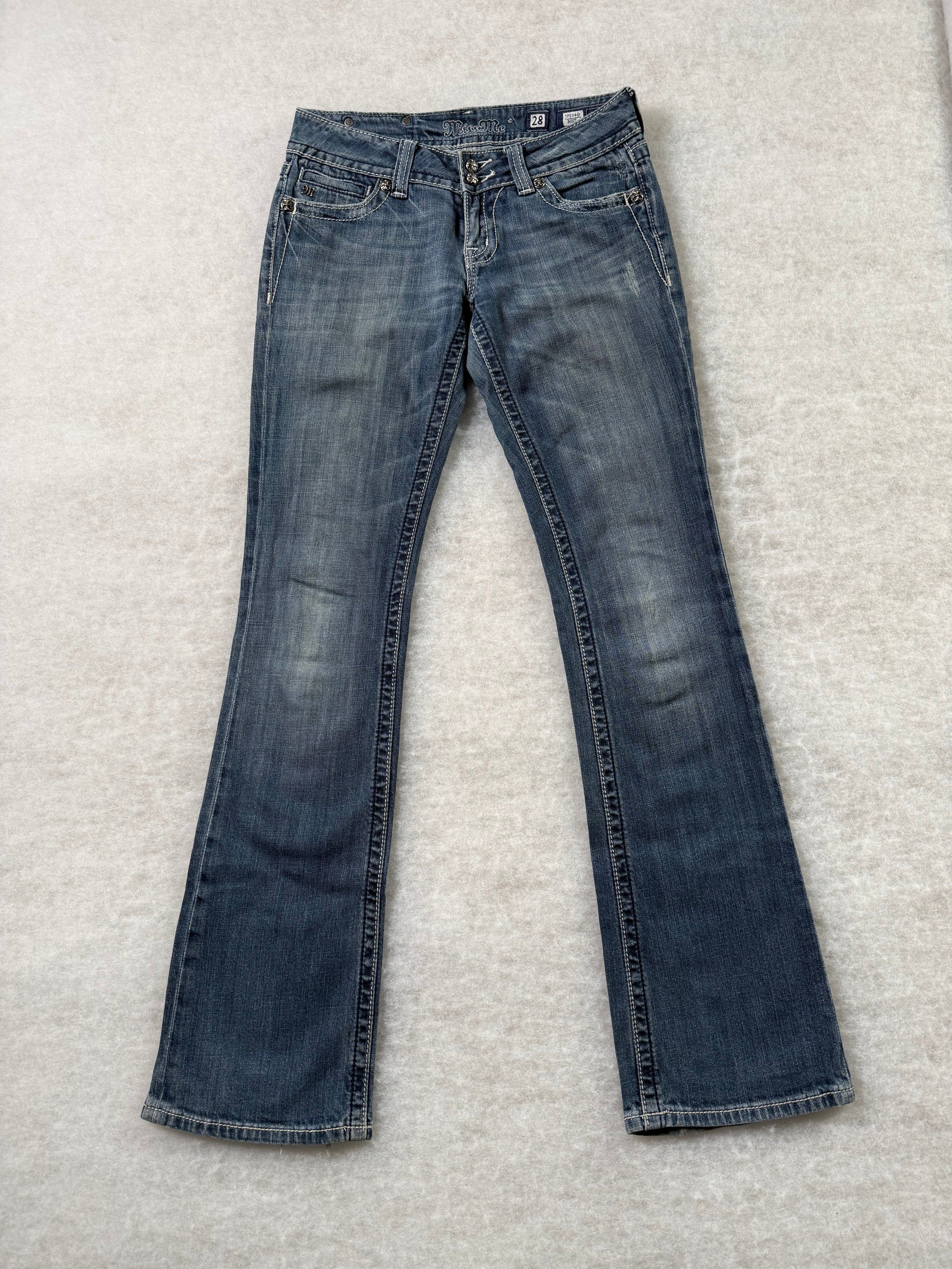 Miss Me Boot Cut Low Waist Jeans 28