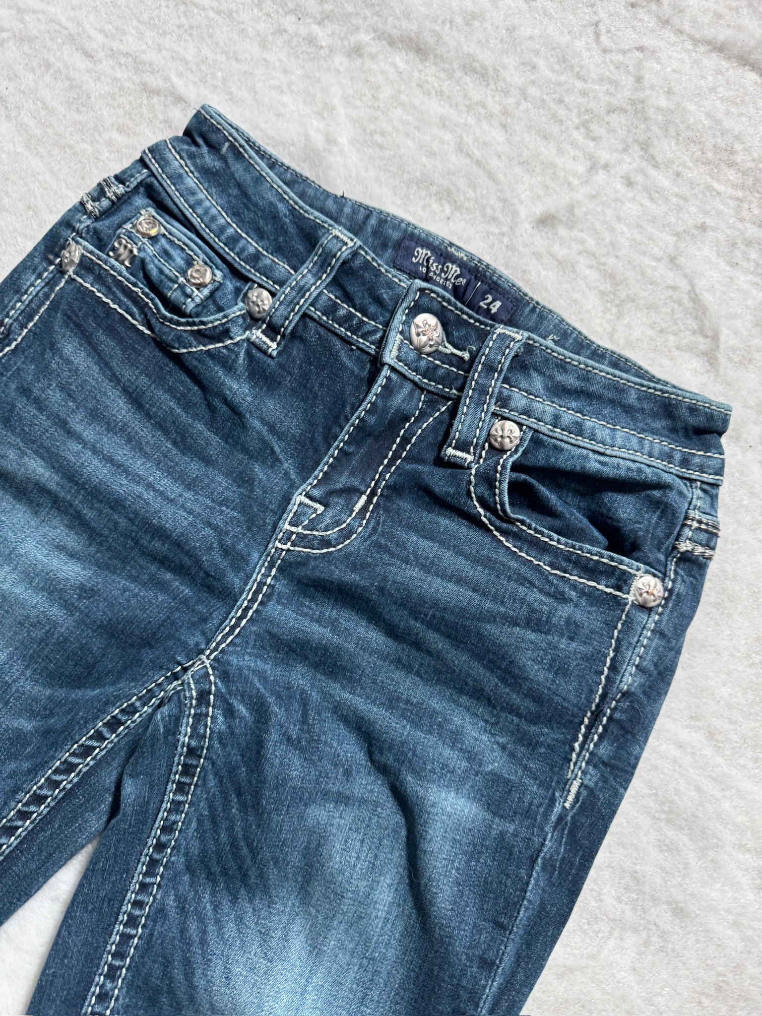 Miss Me Boot Cut Low Waist Jeans 24