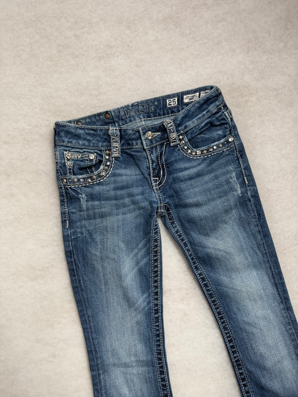 Miss Me Boot Cut Low Waist Jeans 25