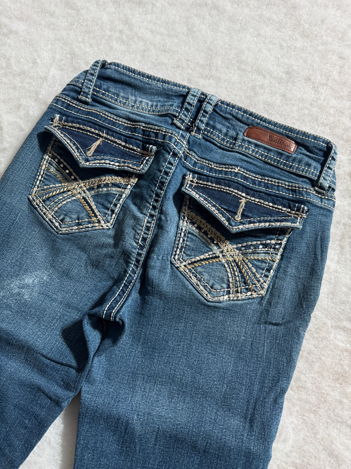 Boot Cut Low Waist Jeans Blau, Foto 2 von 4