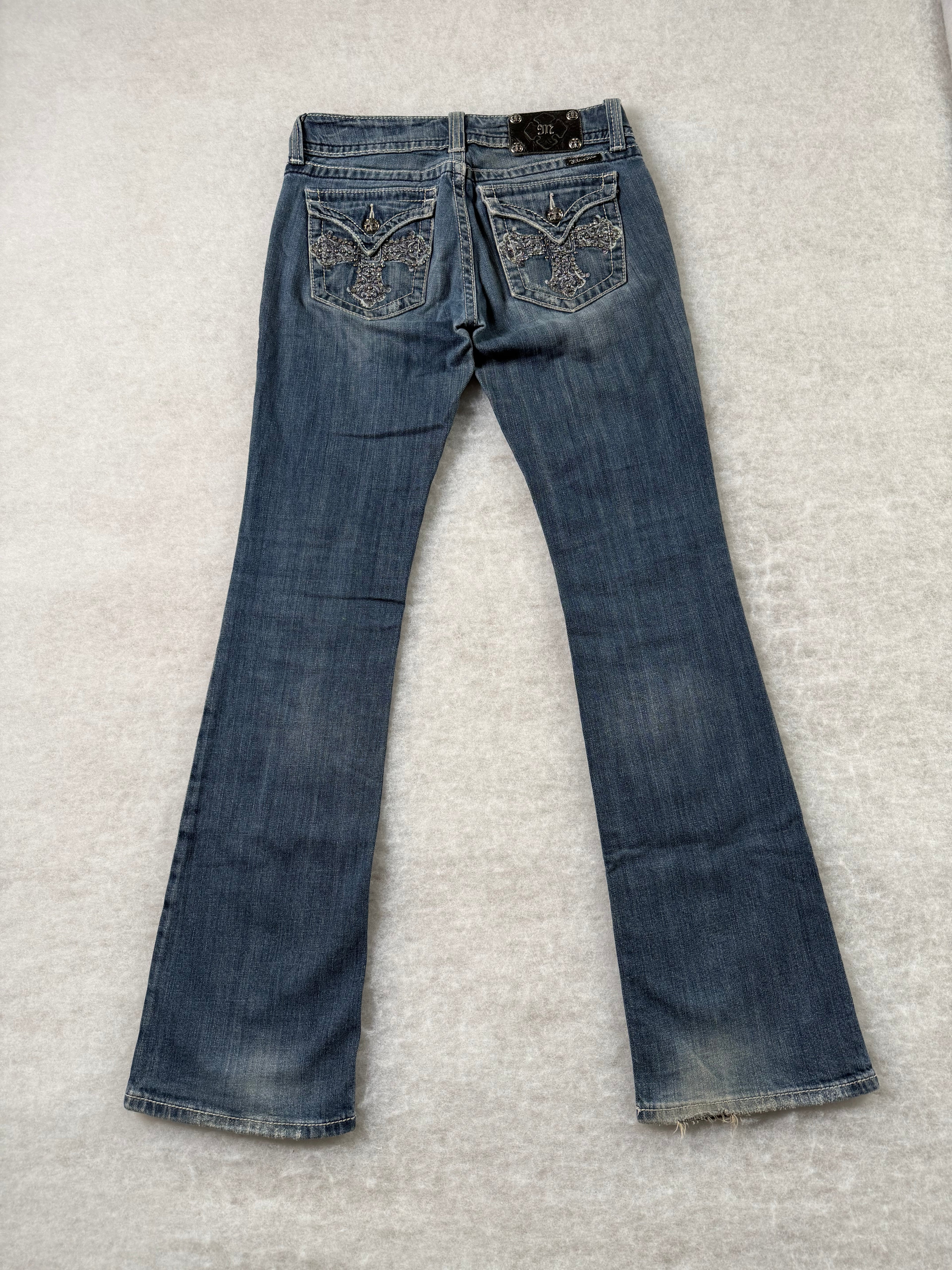 Miss Me Boot Cut Low Waist Jeans 28