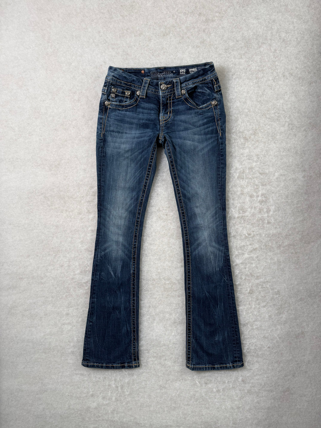 Miss Me Boot Cut Low Waist Jeans 25