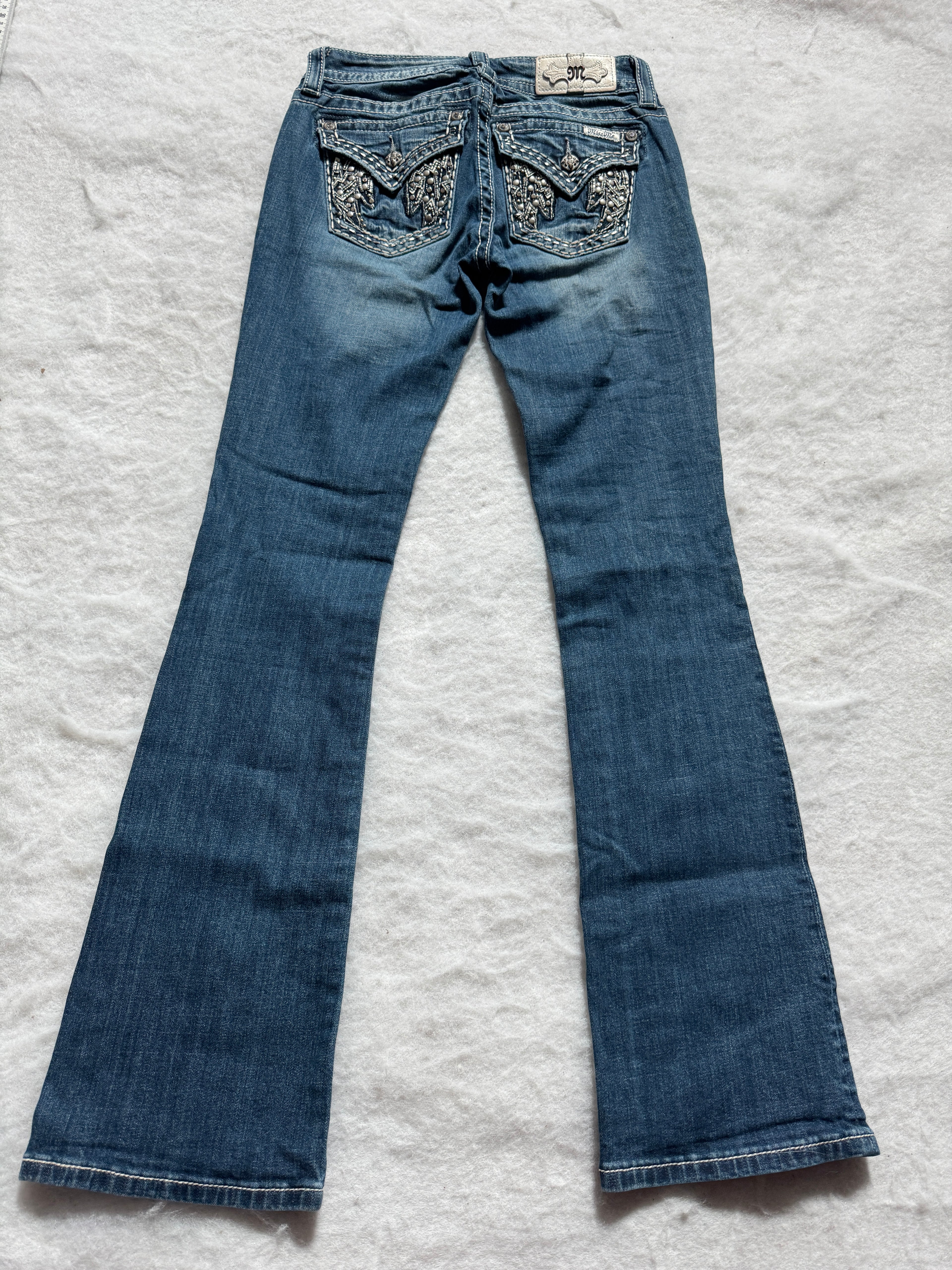 Miss Me Boot Cut Low Waist Jeans 26