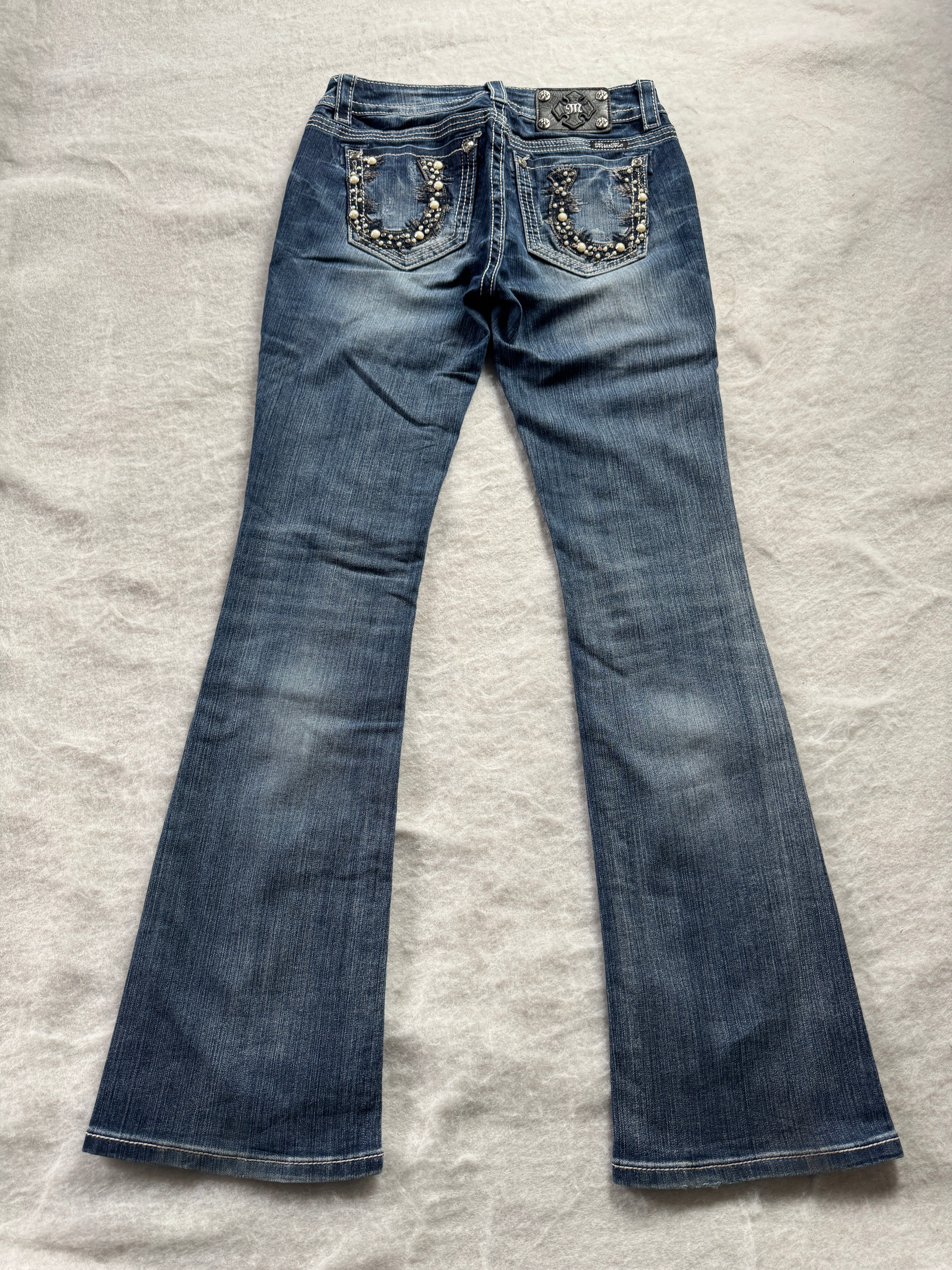 Miss Me Boot Cut Low Waist Jeans 28