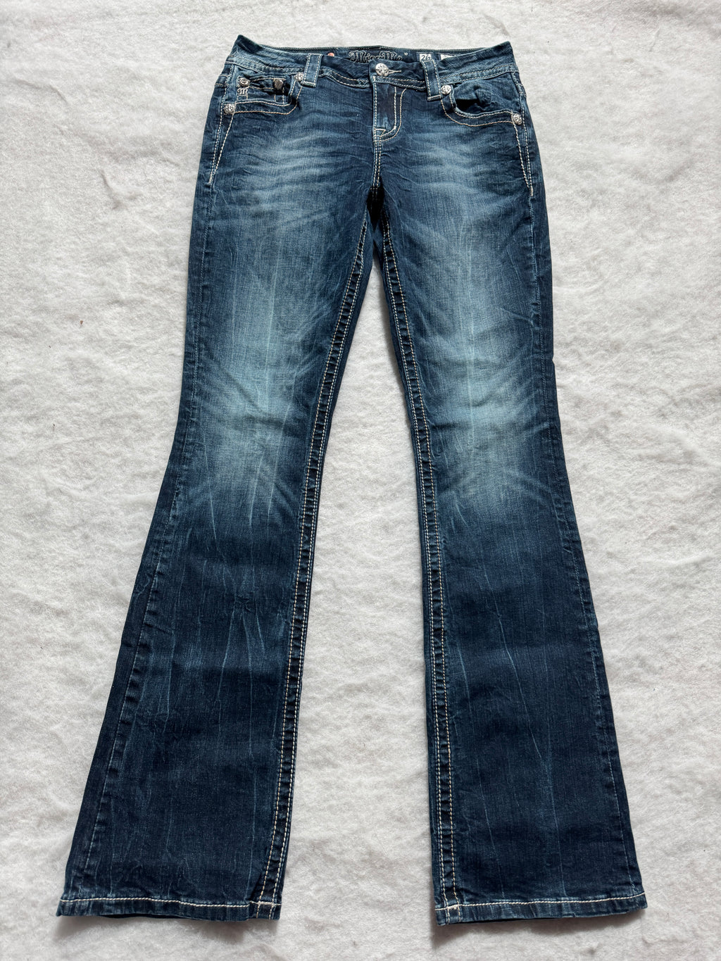 Miss Me Boot Cut Low Waist Jeans 26