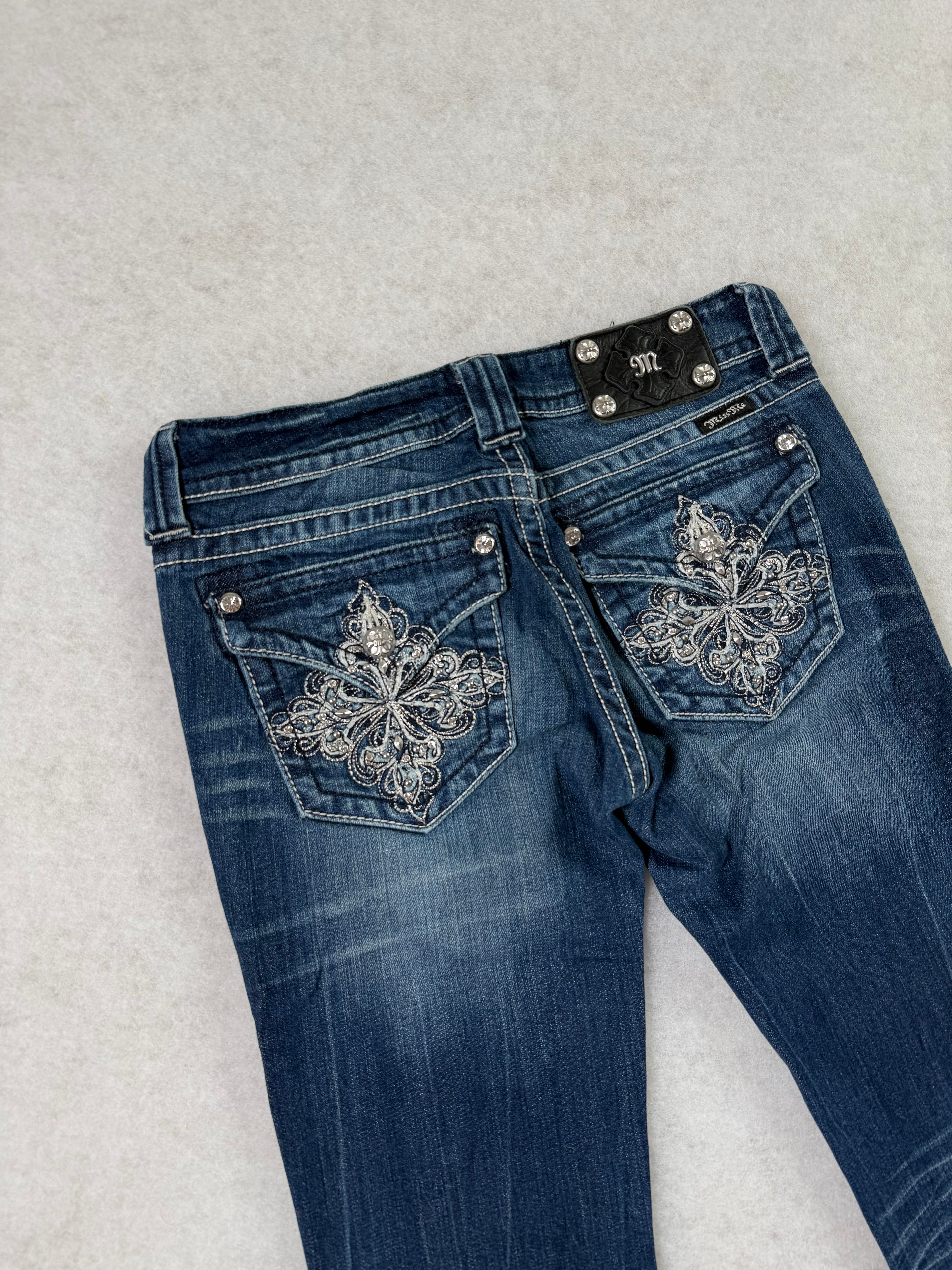 Miss Me Boot Cut Low Waist Jeans 27