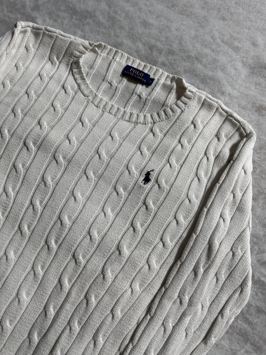 Ralph Lauren Cable Knit Strickpullover Grau, Foto 2 von 4