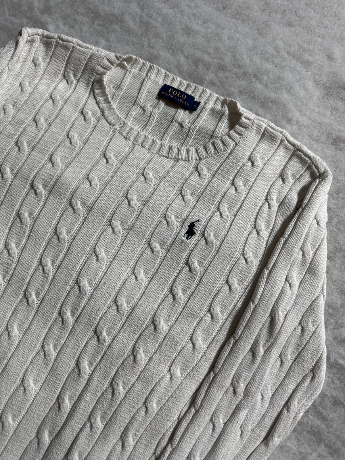 Ralph Lauren Cable Knit Strickpullover Grau, Foto 2 von 4