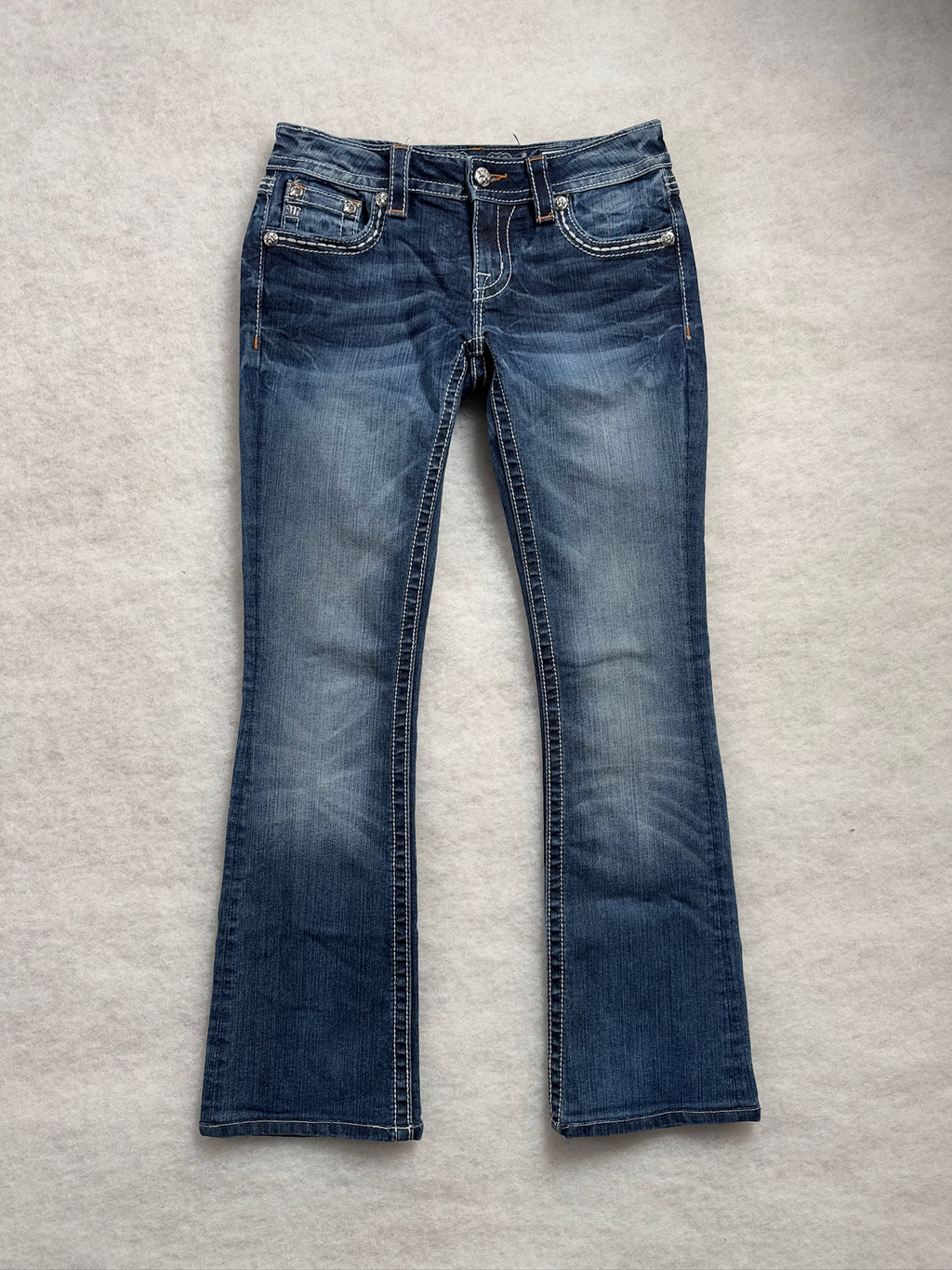 Miss Me Boot Cut Low Waist Jeans 27
