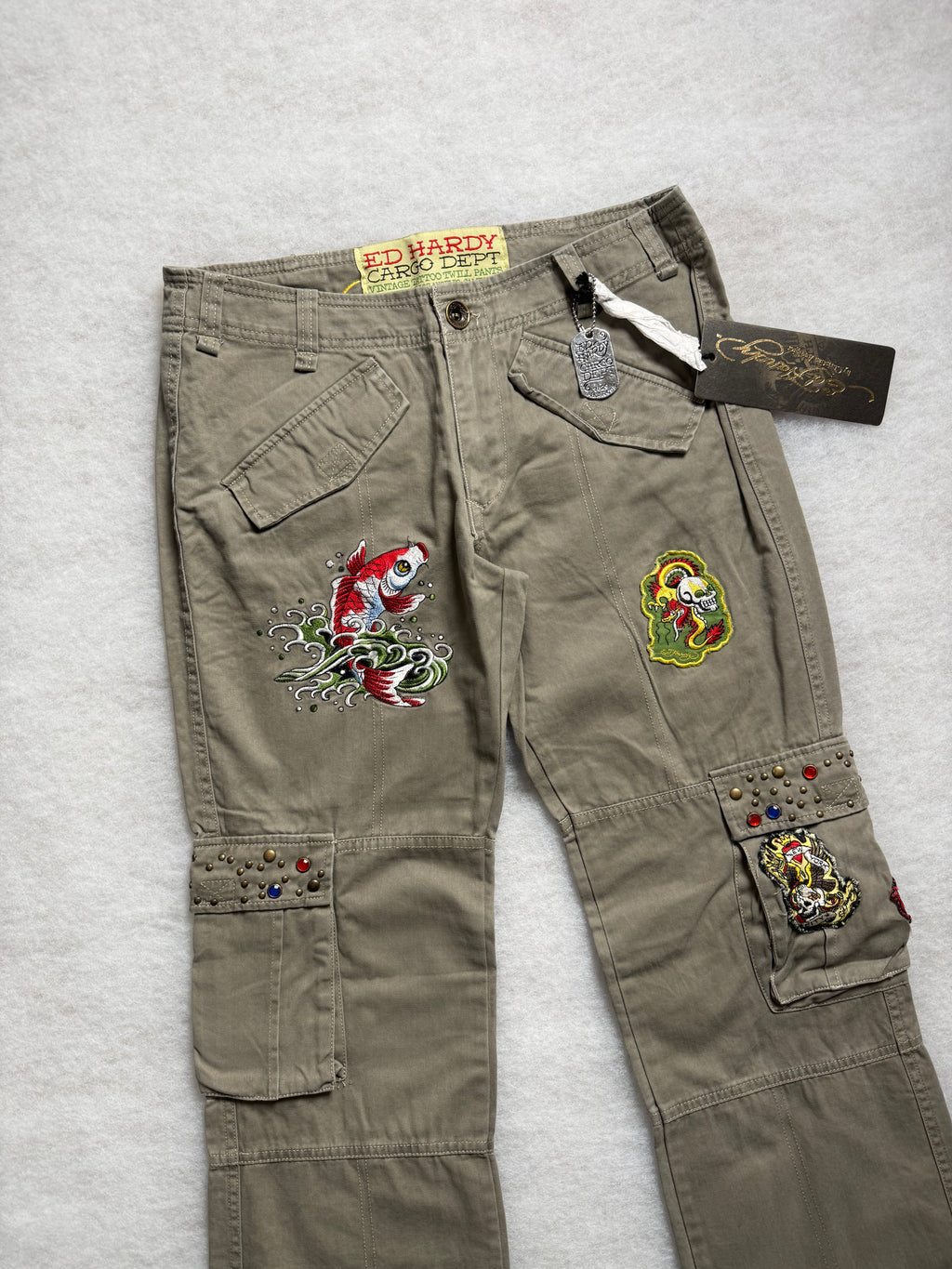 Ed Hardy Boot Cut Cargo Pants 27