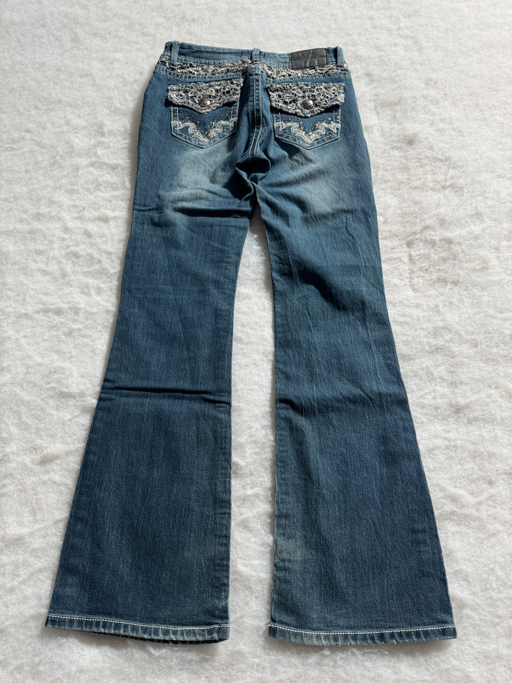 Boot Cut Low Waist Jeans Blau, Foto 2 von 4