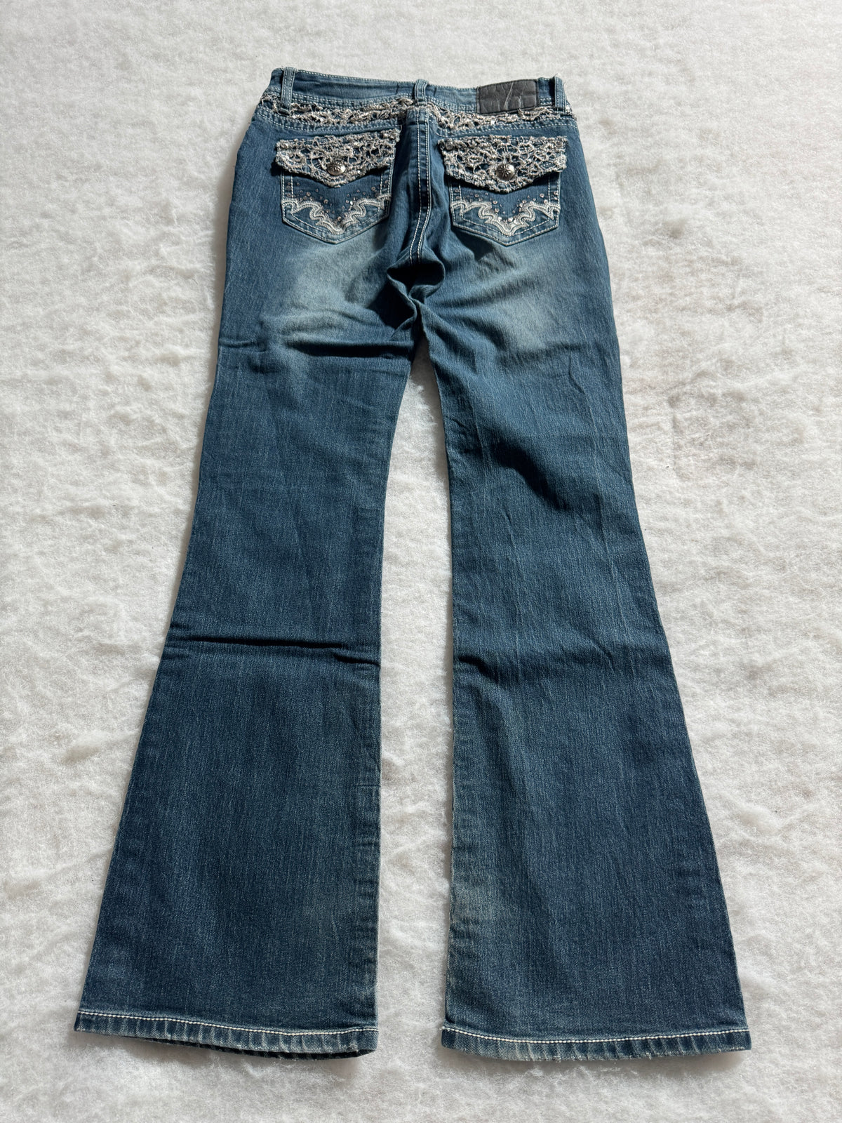 Boot Cut Low Waist Jeans Blau, Foto 2 von 4