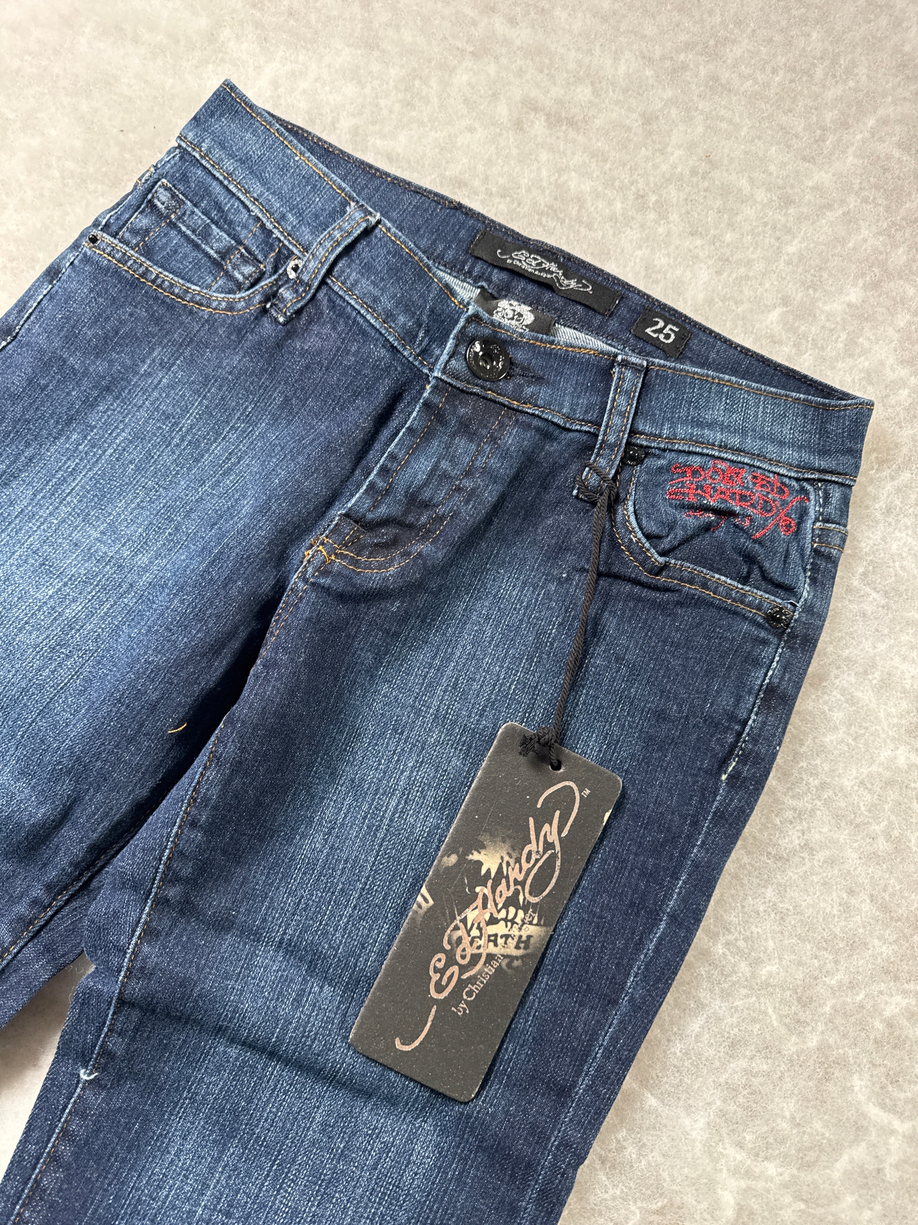 Ed Hardy Boot Cut Low Waist Jeans