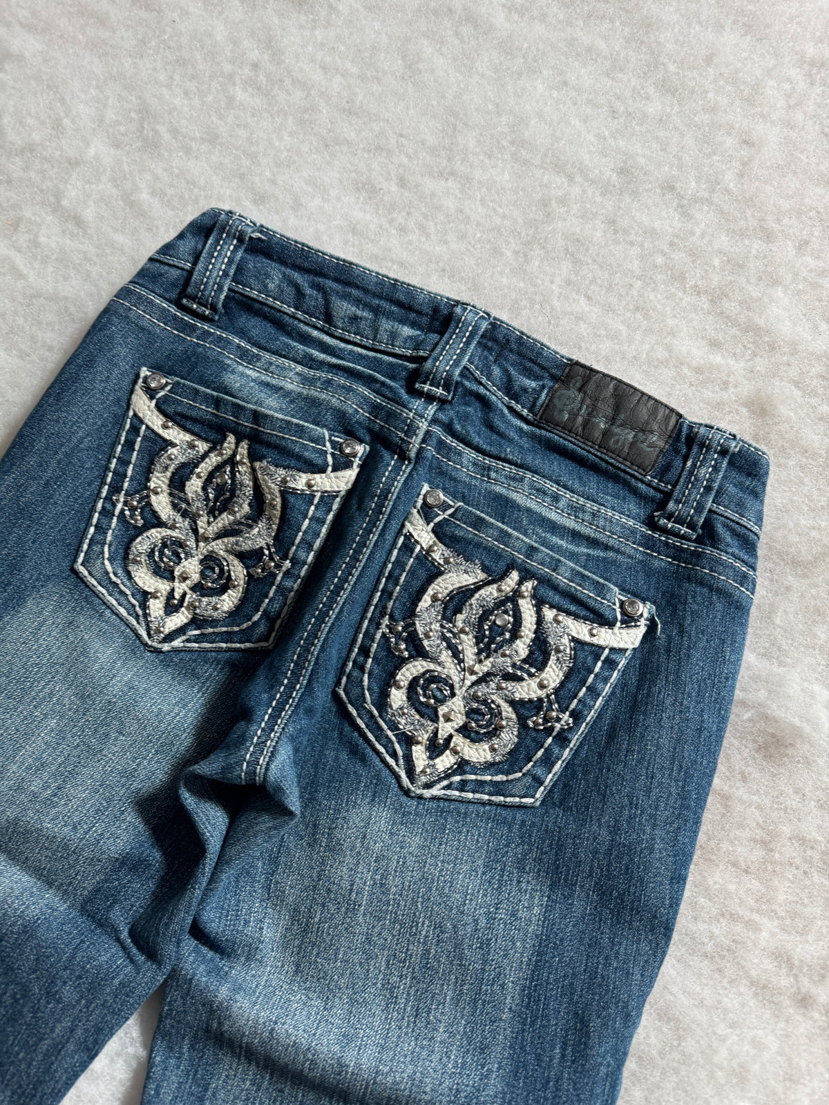 Boot Cut Low Waist Jeans Blau, Foto 3 von 4