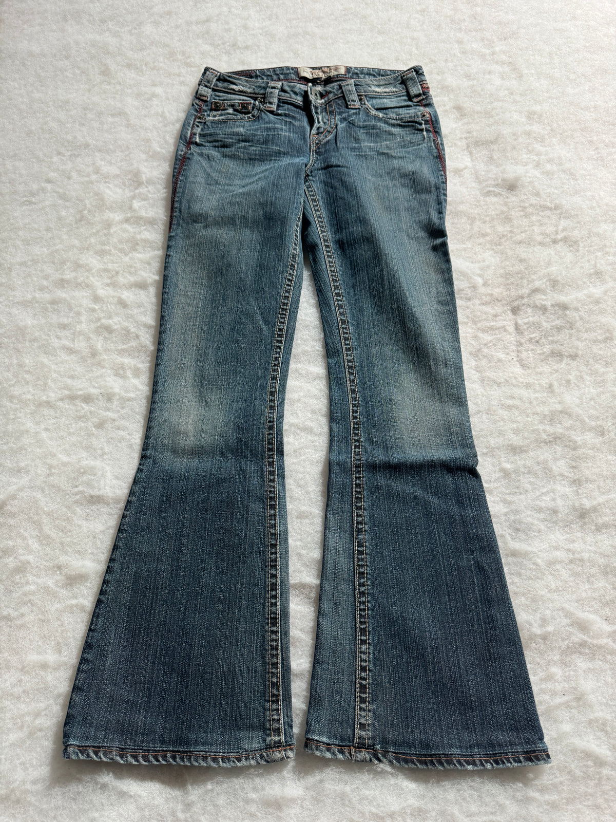 Boot Cut Low Waist Jeans Blau, Foto 1 von 4