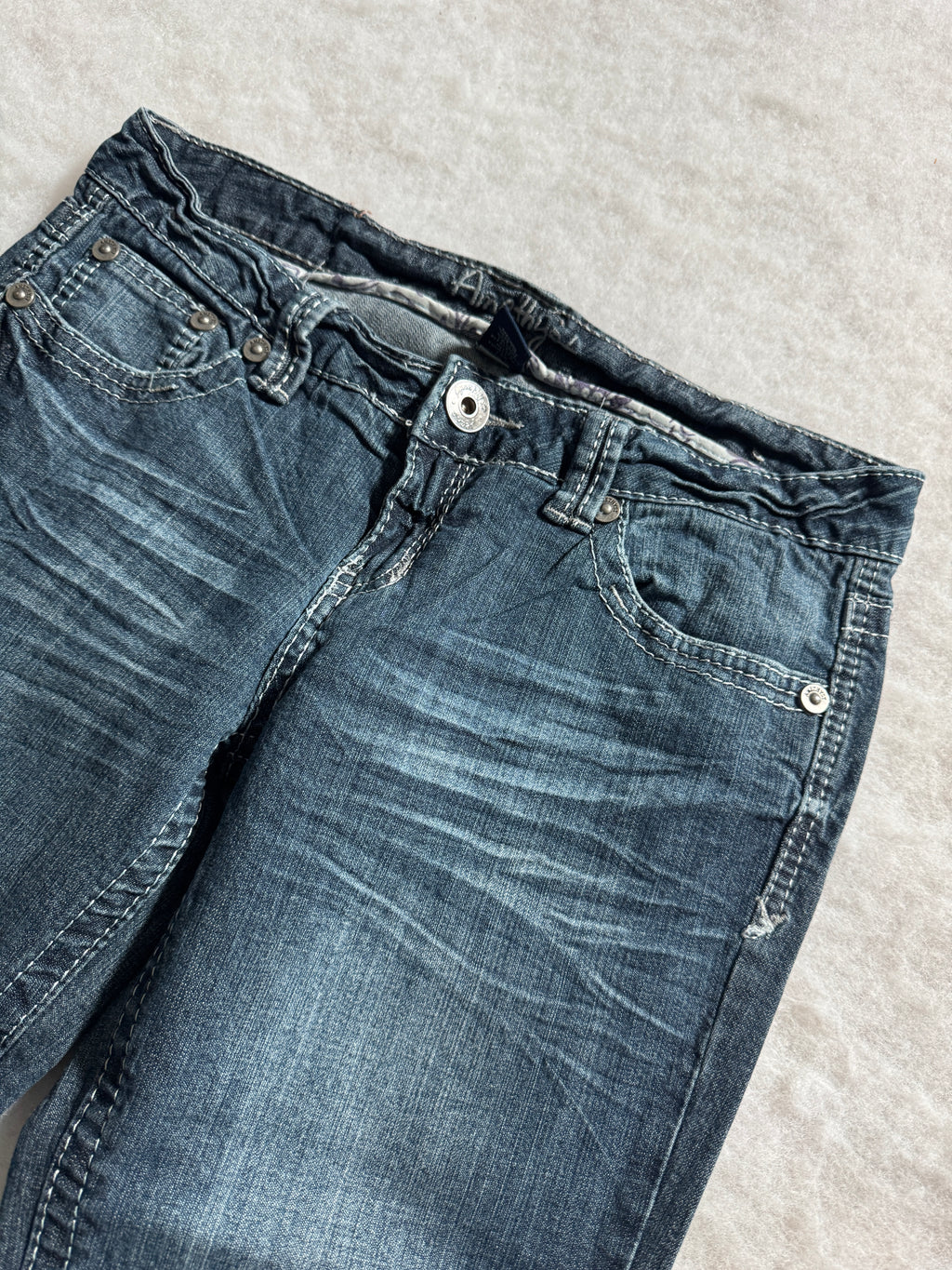 Boot Cut Low Waist Jeans Blau, Foto 4 von 4