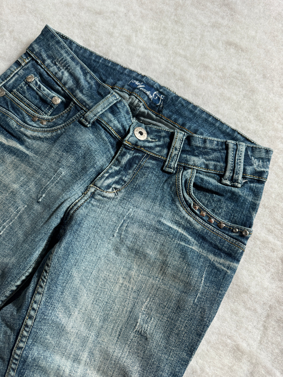 Boot Cut Low Waist Jeans Blau, Foto 4 von 4