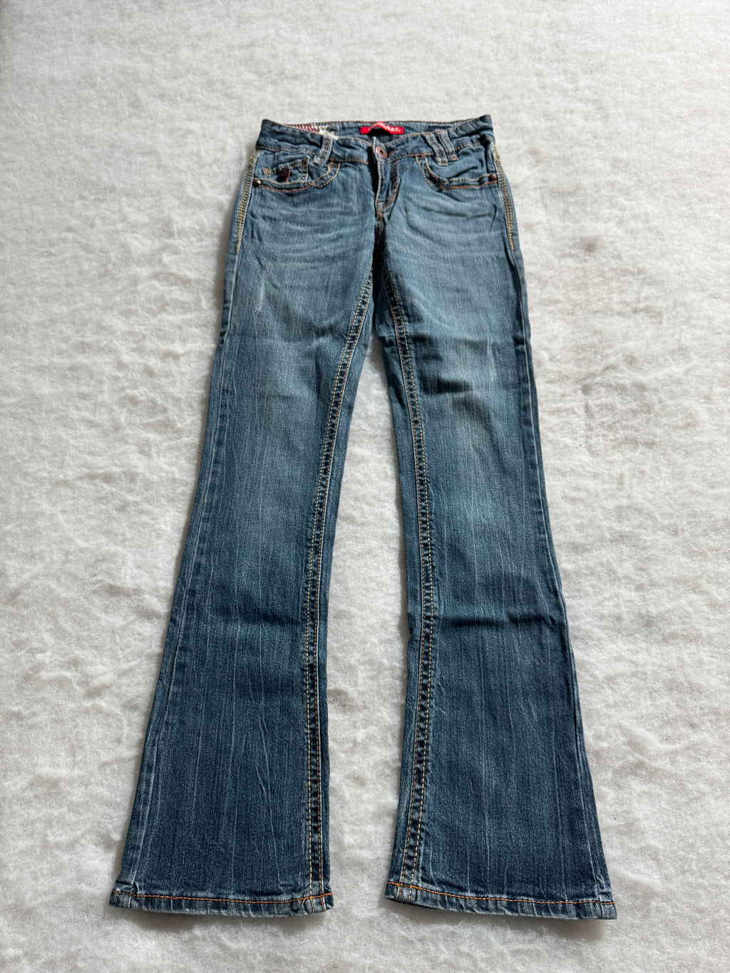 Boot Cut Low Waist Jeans Blau, Foto 1 von 4