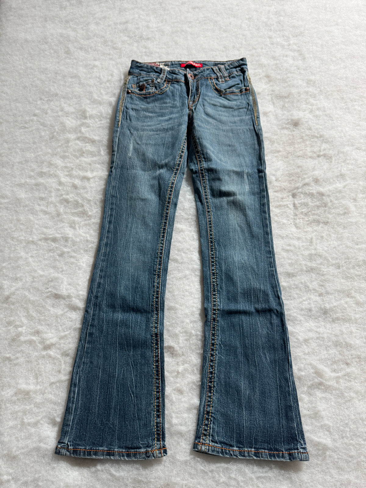 Boot Cut Low Waist Jeans Blau, Foto 1 von 4