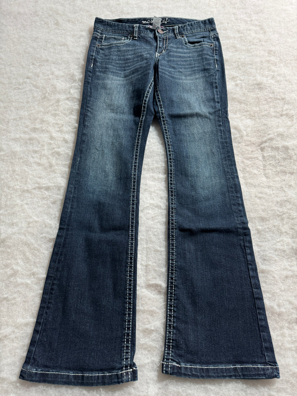 Boot Cut Low Waist Jeans Blau, Foto 1 von 4