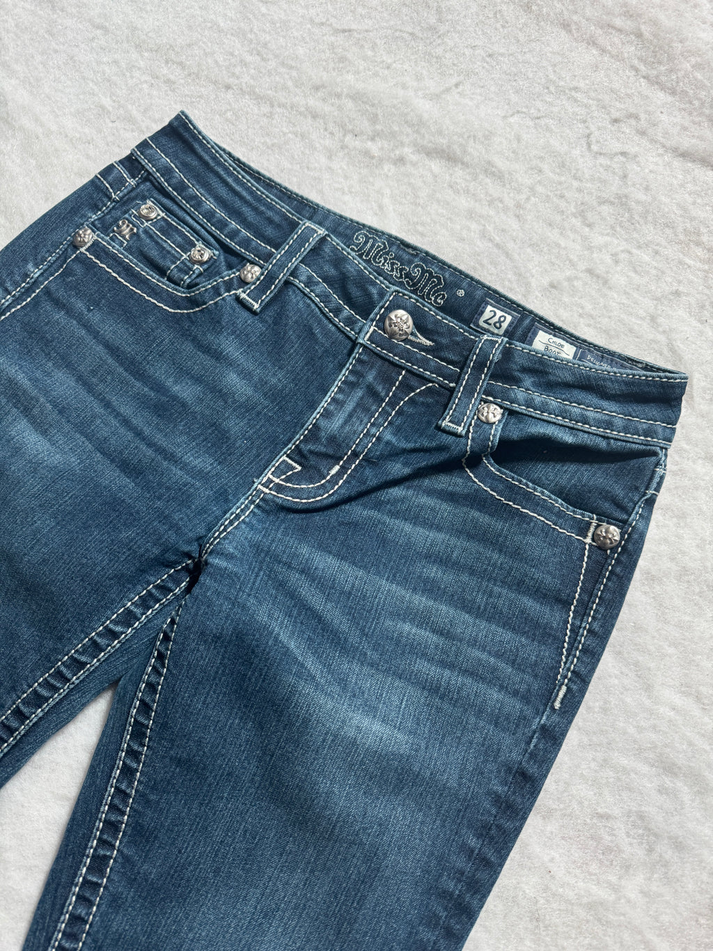 Miss Me Boot Cut Low Waist Jeans 28