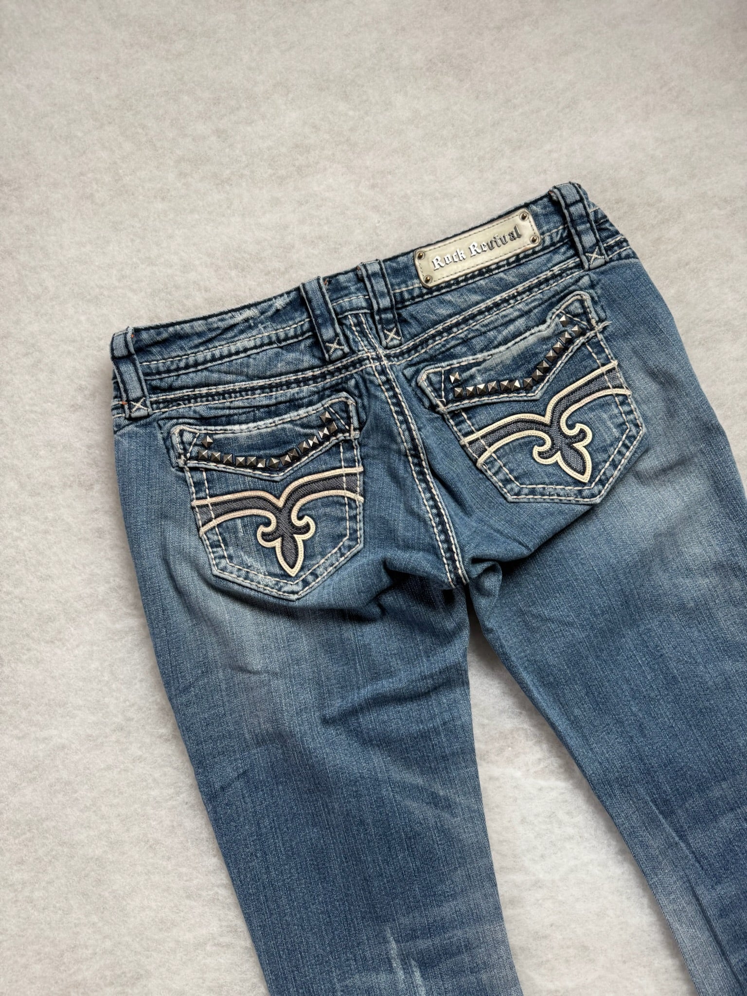 Rock Revival Boot Cut Low Waist Jeans 28