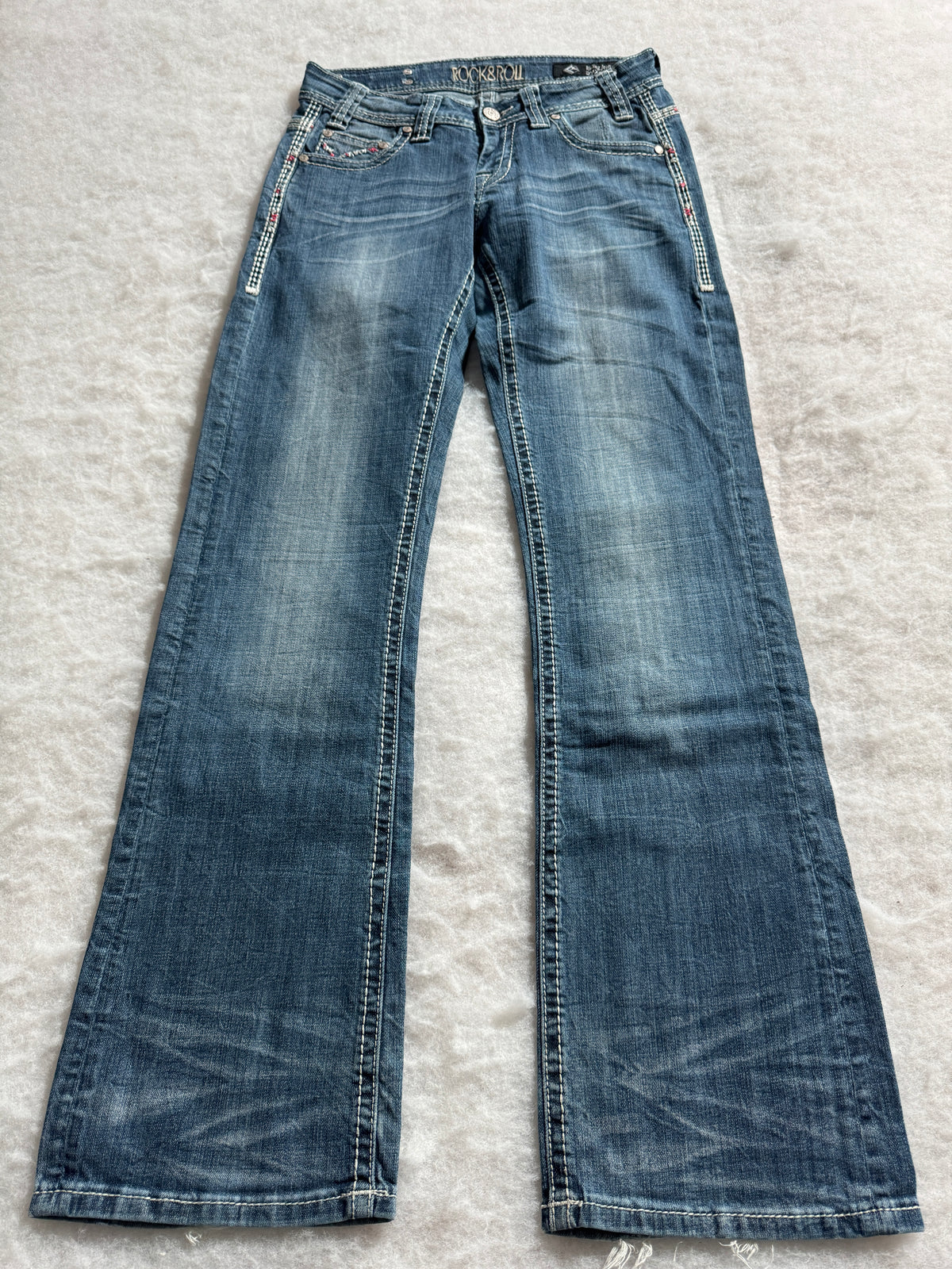 Boot Cut Low Waist Jeans Mehrfarbig, Foto 1 von 4