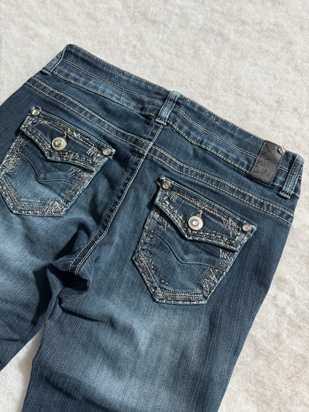 Boot Cut Low Waist Jeans Blau, Foto 3 von 4