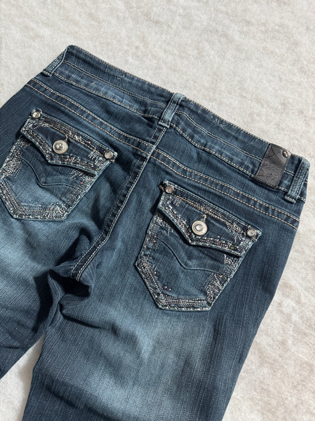 Boot Cut Low Waist Jeans Blau, Foto 3 von 4
